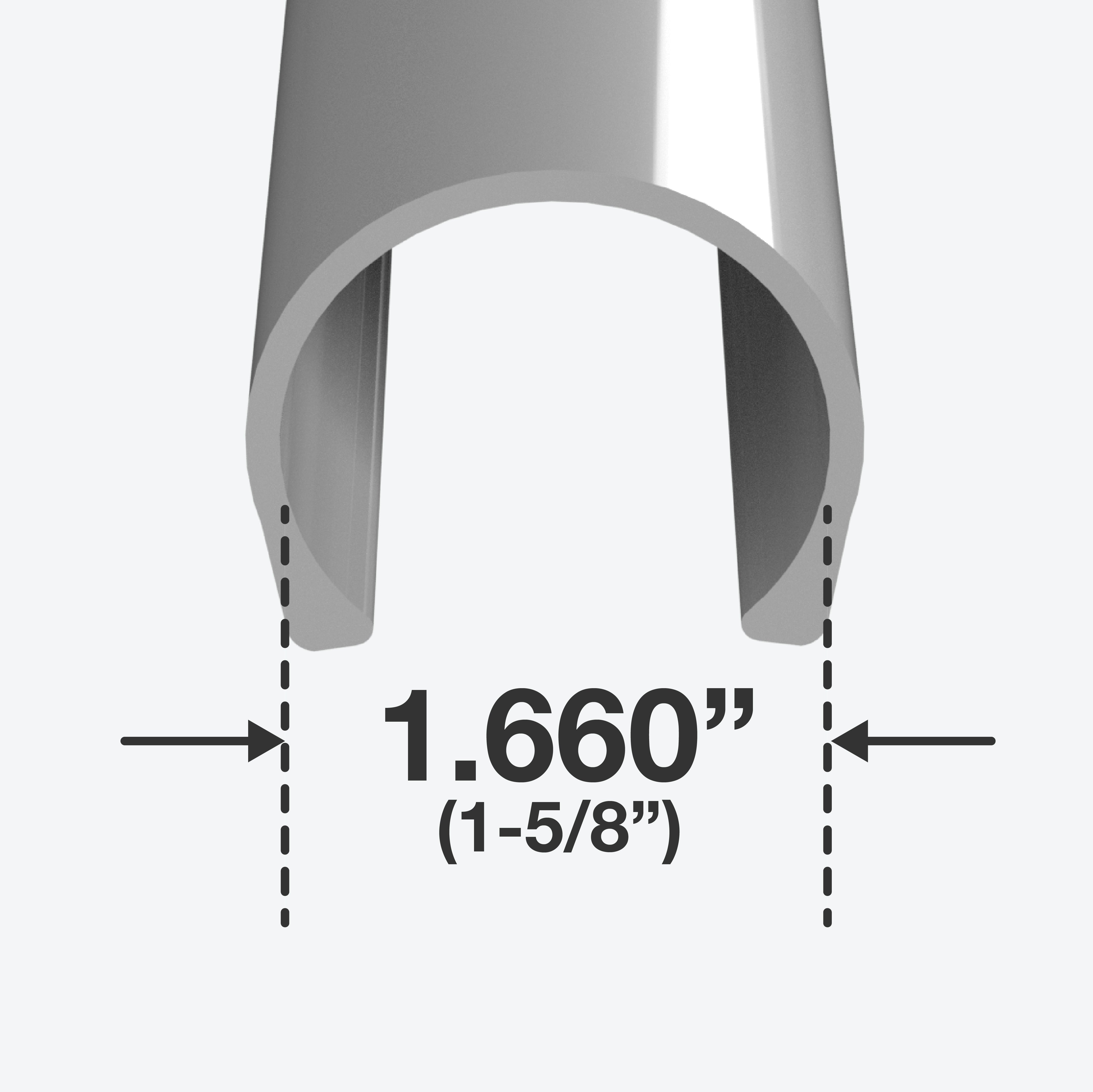 1-1/4 in. x 40 in. PipeClamp PVC Material Clamp, Furniture Grade - Gray PipeClamp - FORMUFIT