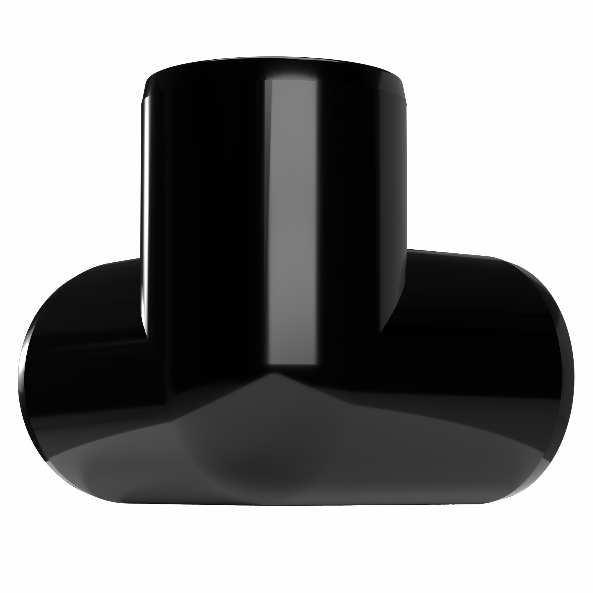 2 in. 3-Way PVC Elbow Fitting, Furniture Grade - Black Side Outlet Elbow - FORMUFIT