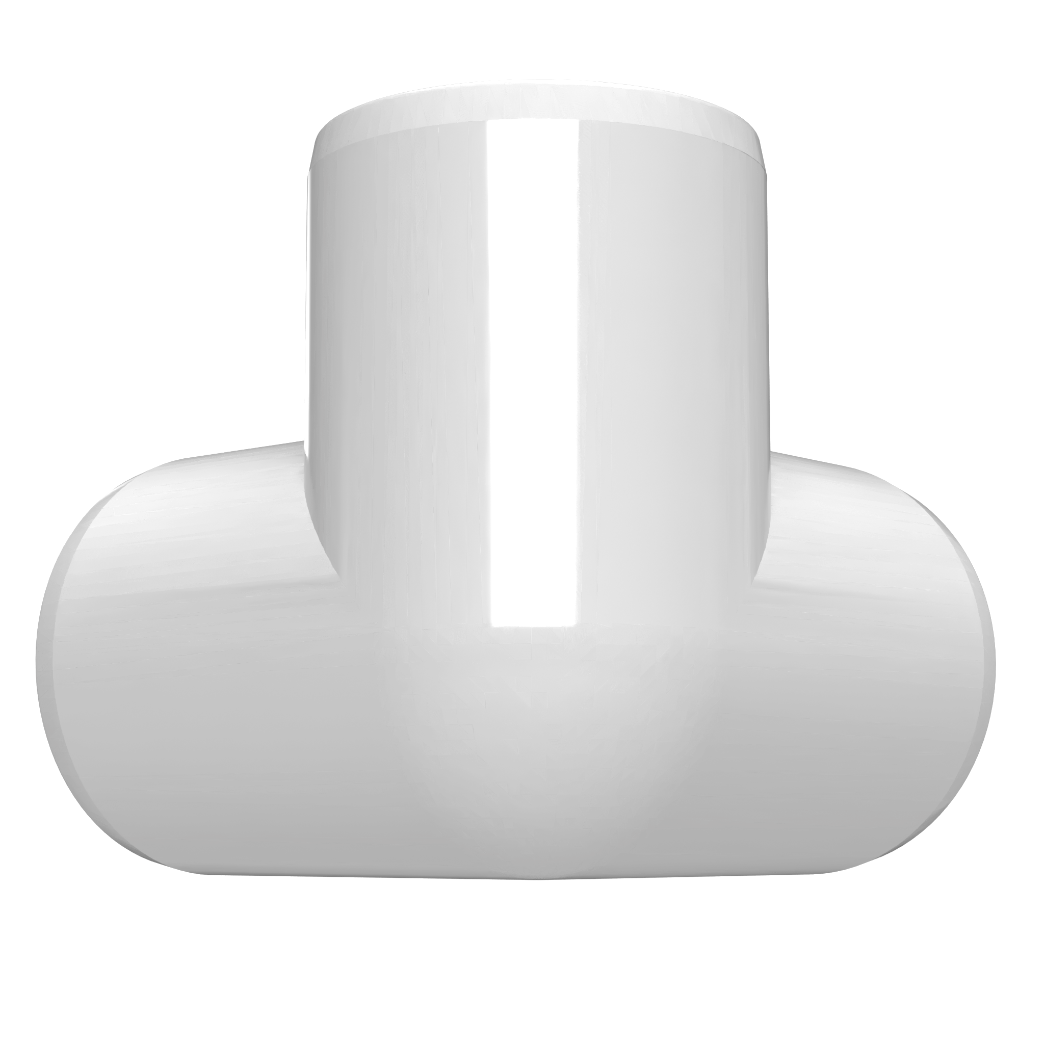 2 in. 3-Way PVC Elbow Fitting, Furniture Grade - White Side Outlet Elbow - FORMUFIT