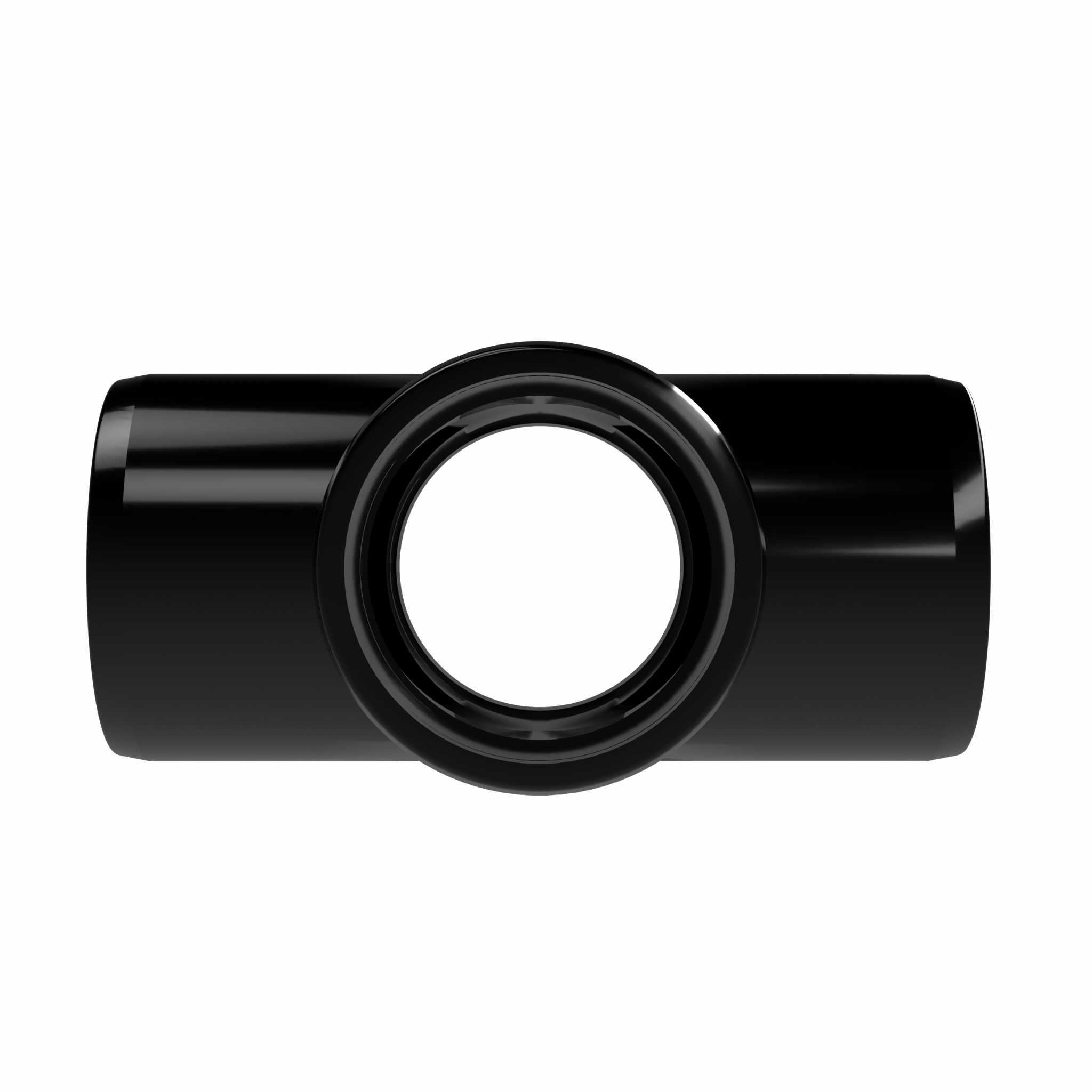 2 in. Cross PVC Fitting, Furniture Grade - Black Cross - FORMUFIT