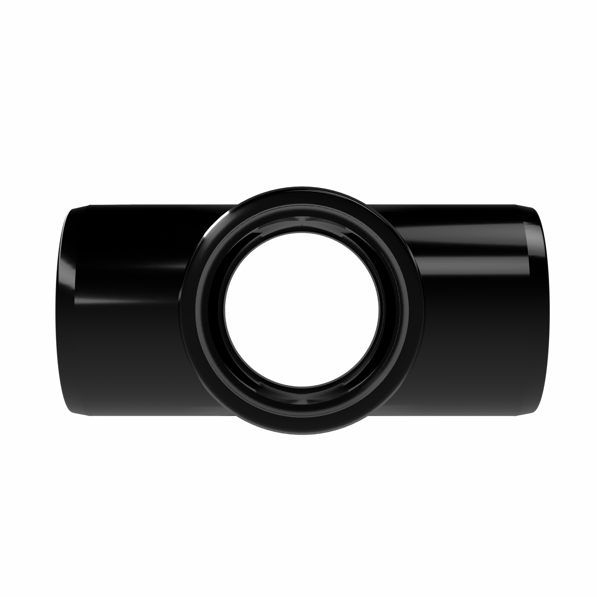 2 in. Cross PVC Fitting, Furniture Grade - Black Cross - FORMUFIT