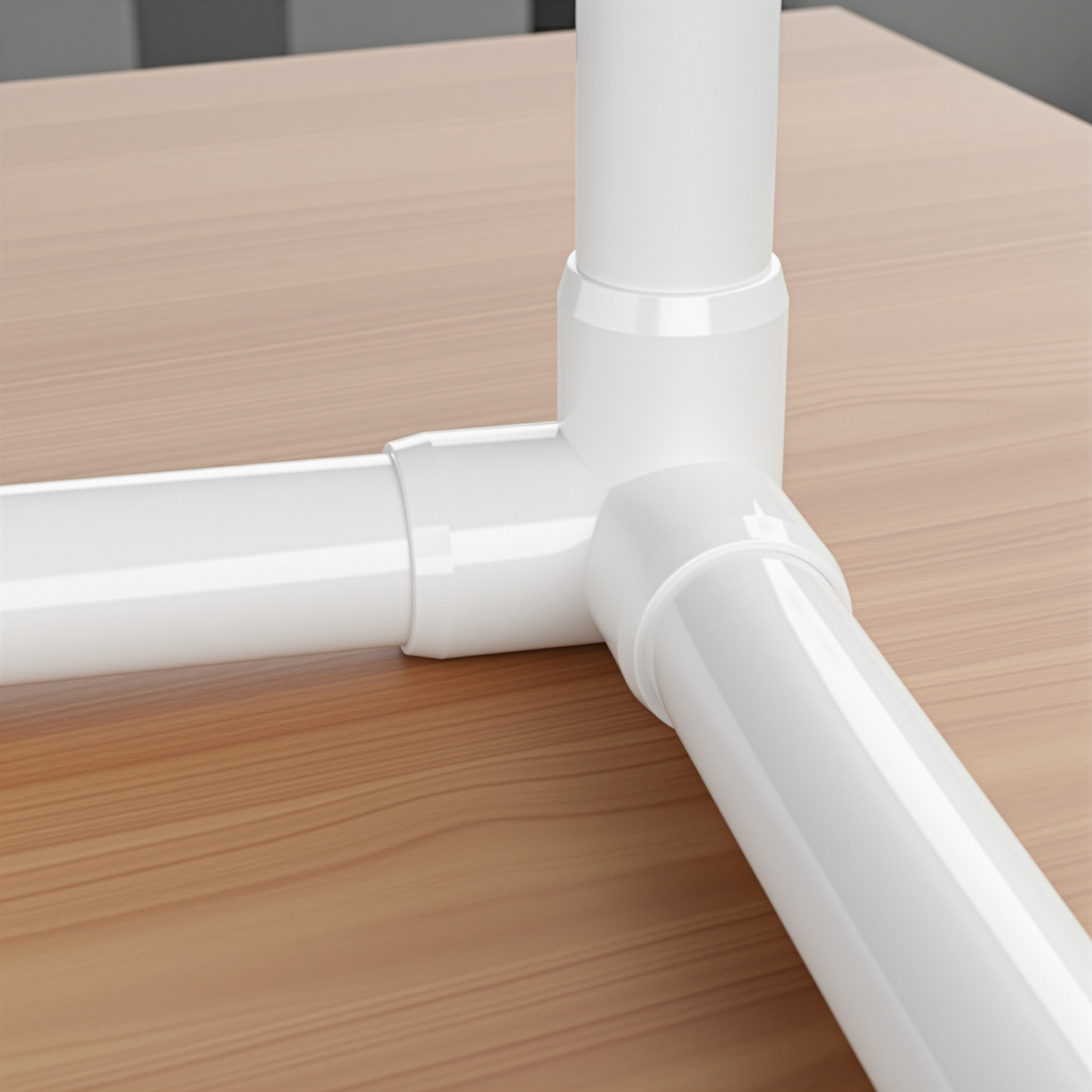 2 in. 3-Way PVC Elbow Fitting, Furniture Grade - White Side Outlet Elbow - FORMUFIT