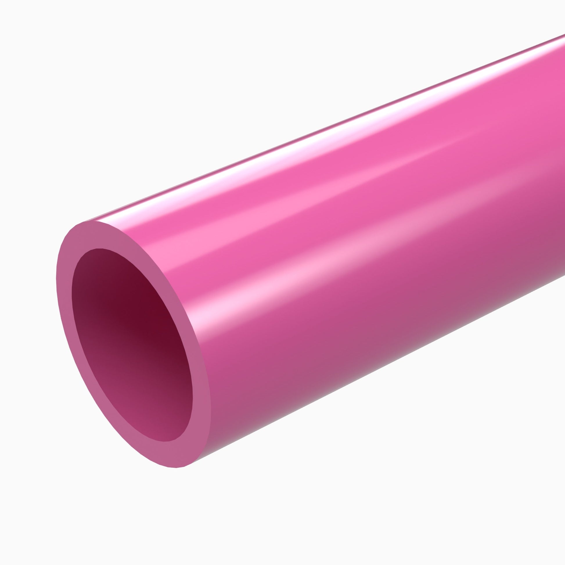 Closeout - 1-1/4" Furniture Grade Pipe Pink PVC Pipe - FORMUFIT
