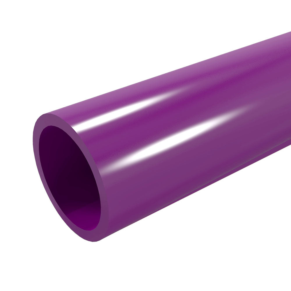 Closeout - 1-1/4" Furniture Grade Pipe Purple PVC Pipe - FORMUFIT