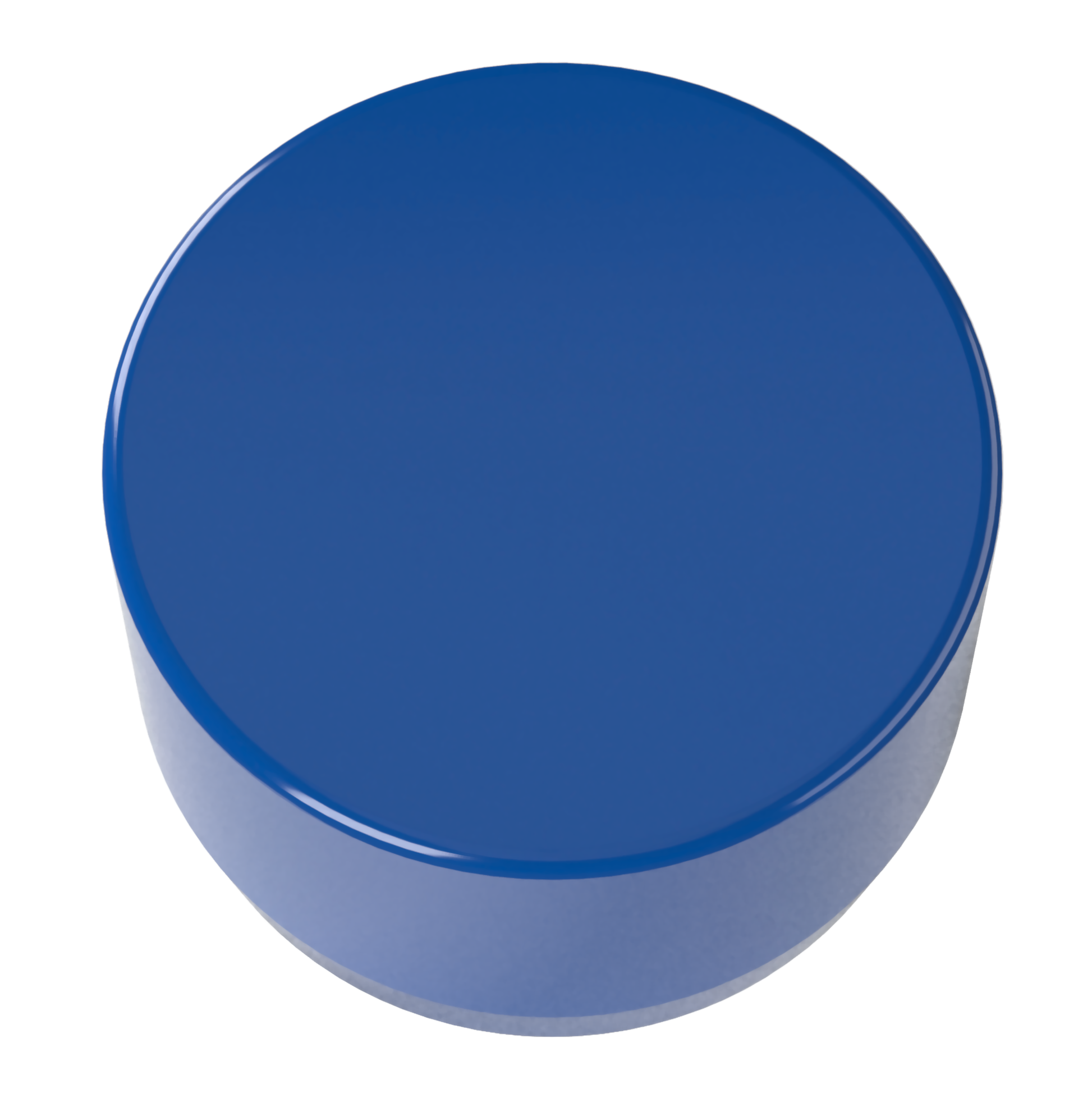 2 in. External Flat PVC End Cap, Furniture Grade - Blue External Cap - FORMUFIT