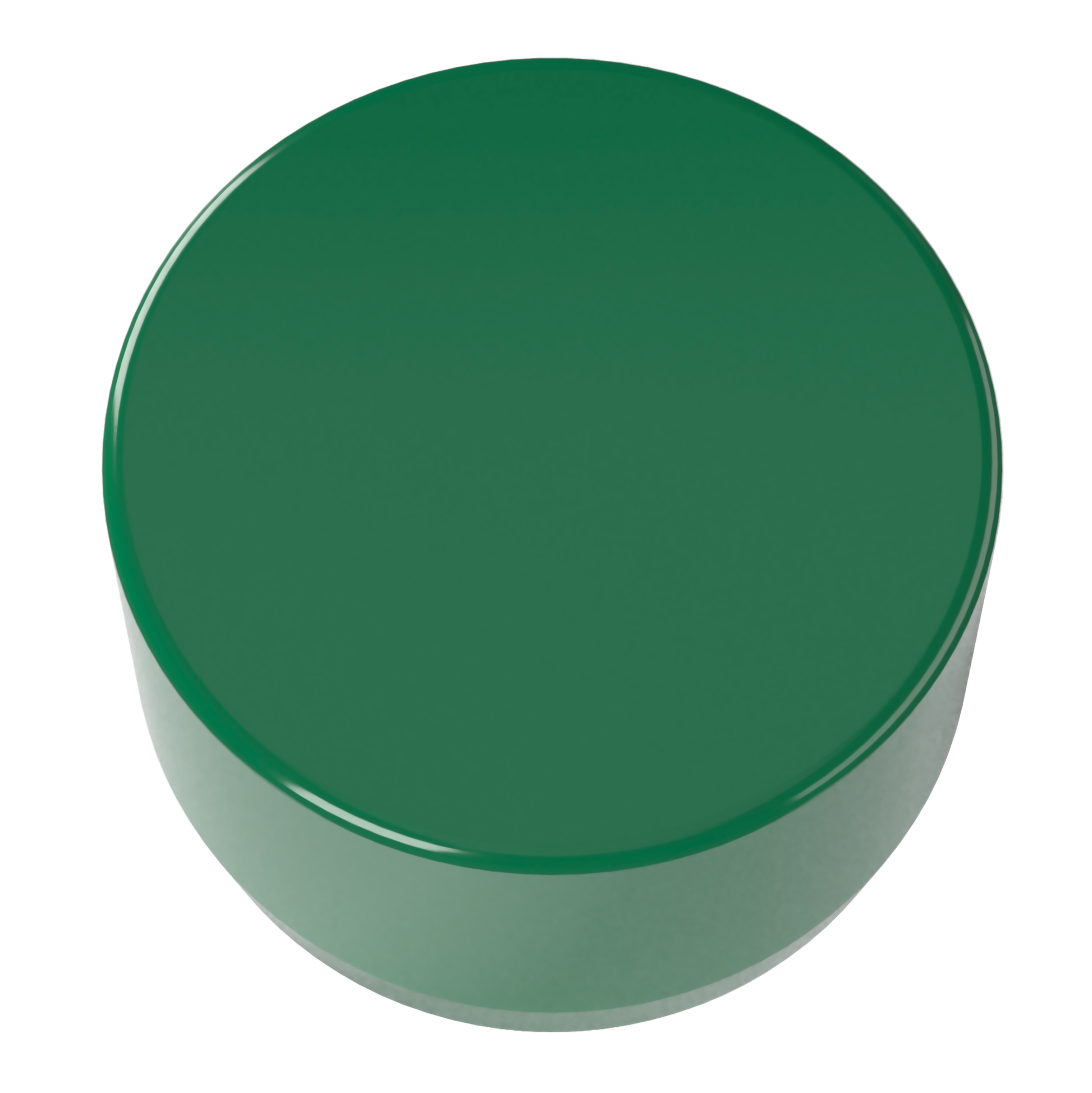 2 in. External Flat PVC End Cap, Furniture Grade - Green External Cap - FORMUFIT