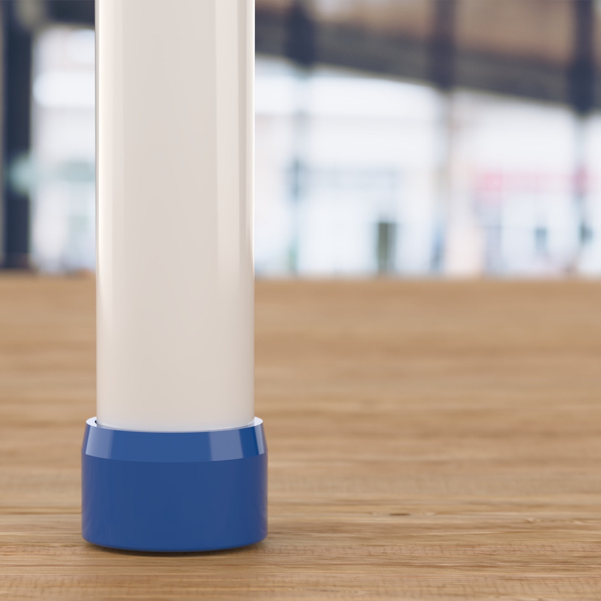 2 in. External Flat PVC End Cap, Furniture Grade - Blue External Cap - FORMUFIT