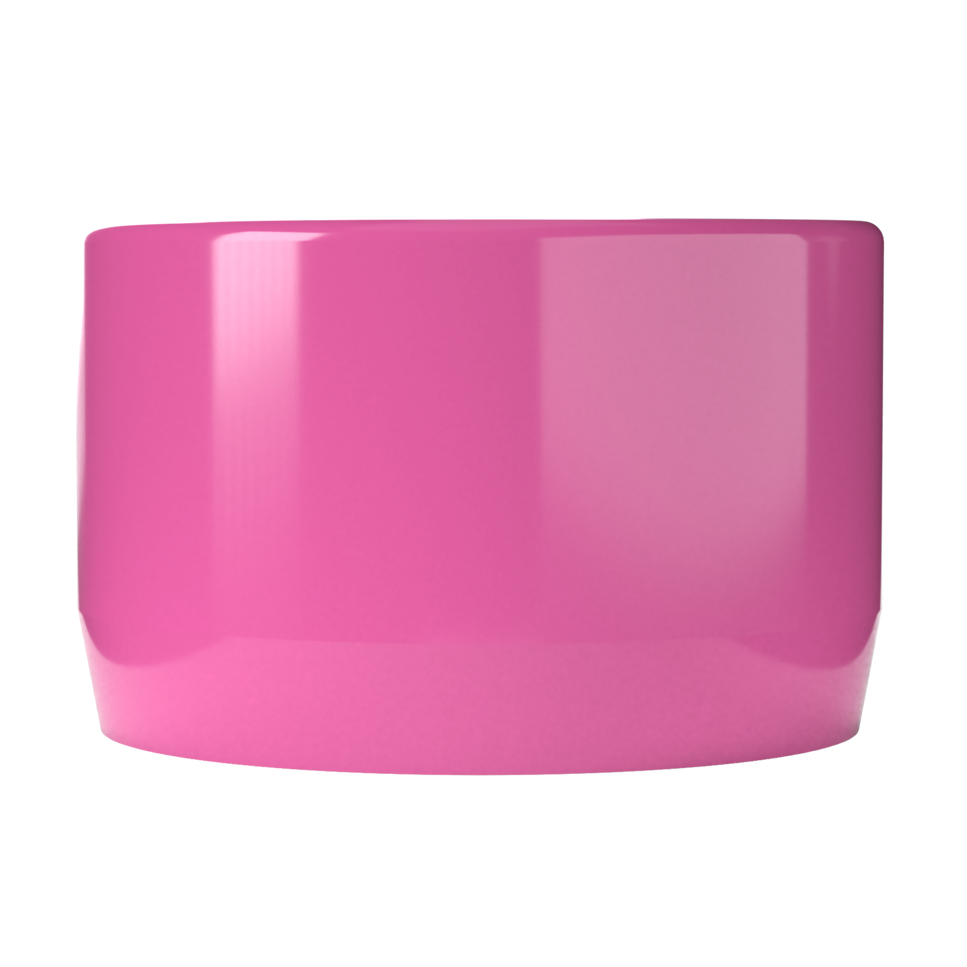 2 in. External Flat PVC End Cap, Furniture Grade - Pink External Cap - FORMUFIT