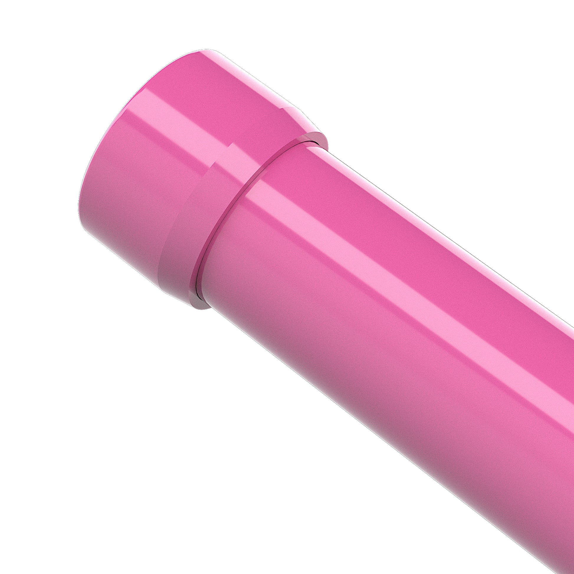 2 in. External Flat PVC End Cap, Furniture Grade - Pink External Cap - FORMUFIT
