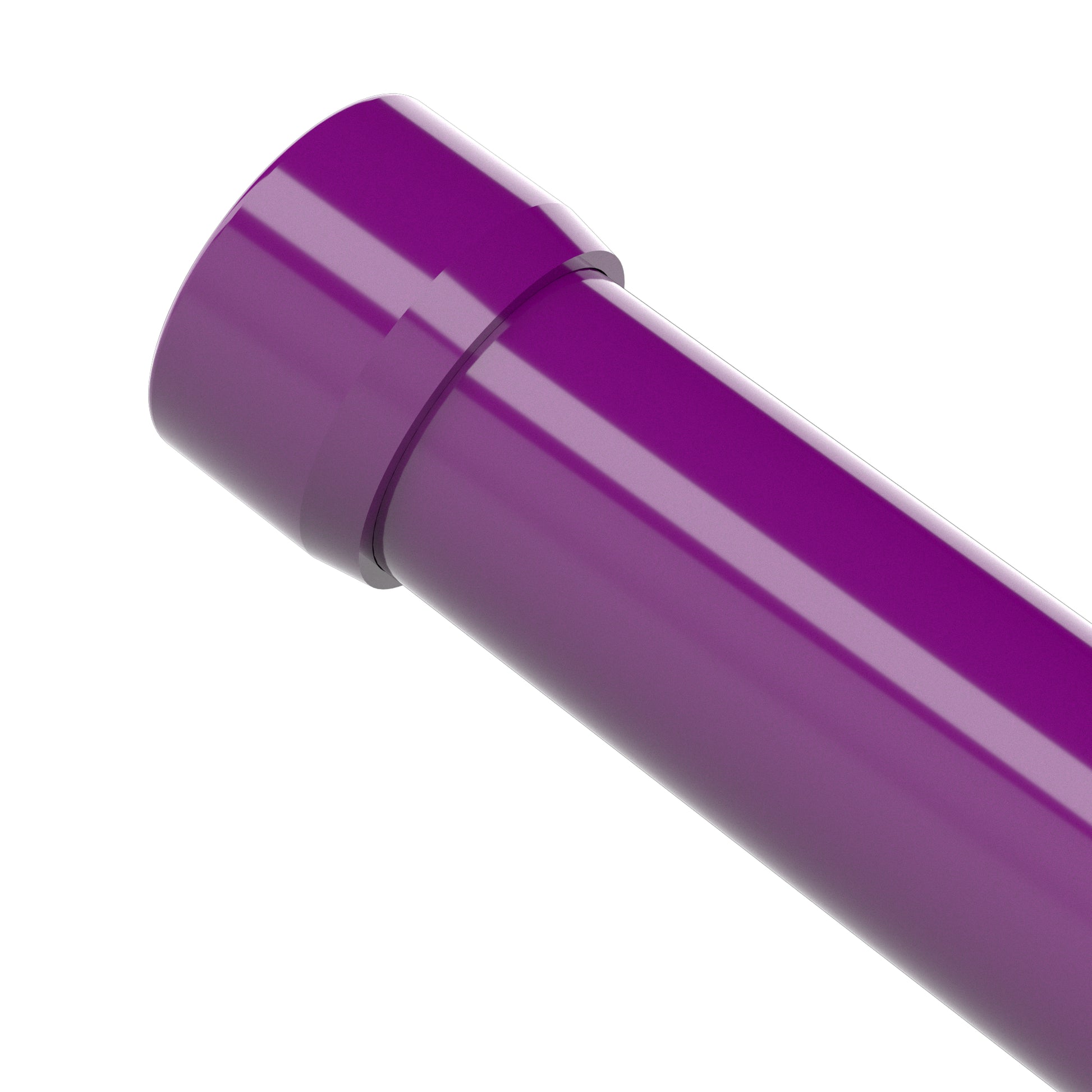 2 in. External Flat PVC End Cap, Furniture Grade - Purple External Cap - FORMUFIT