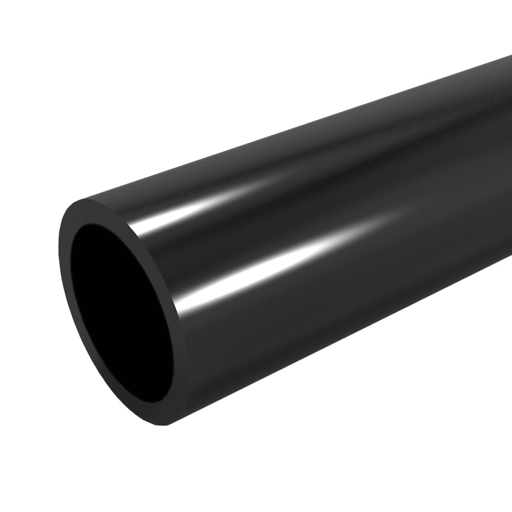 Closeout - 1-1/4" Furniture Grade Pipe Black PVC Pipe - FORMUFIT