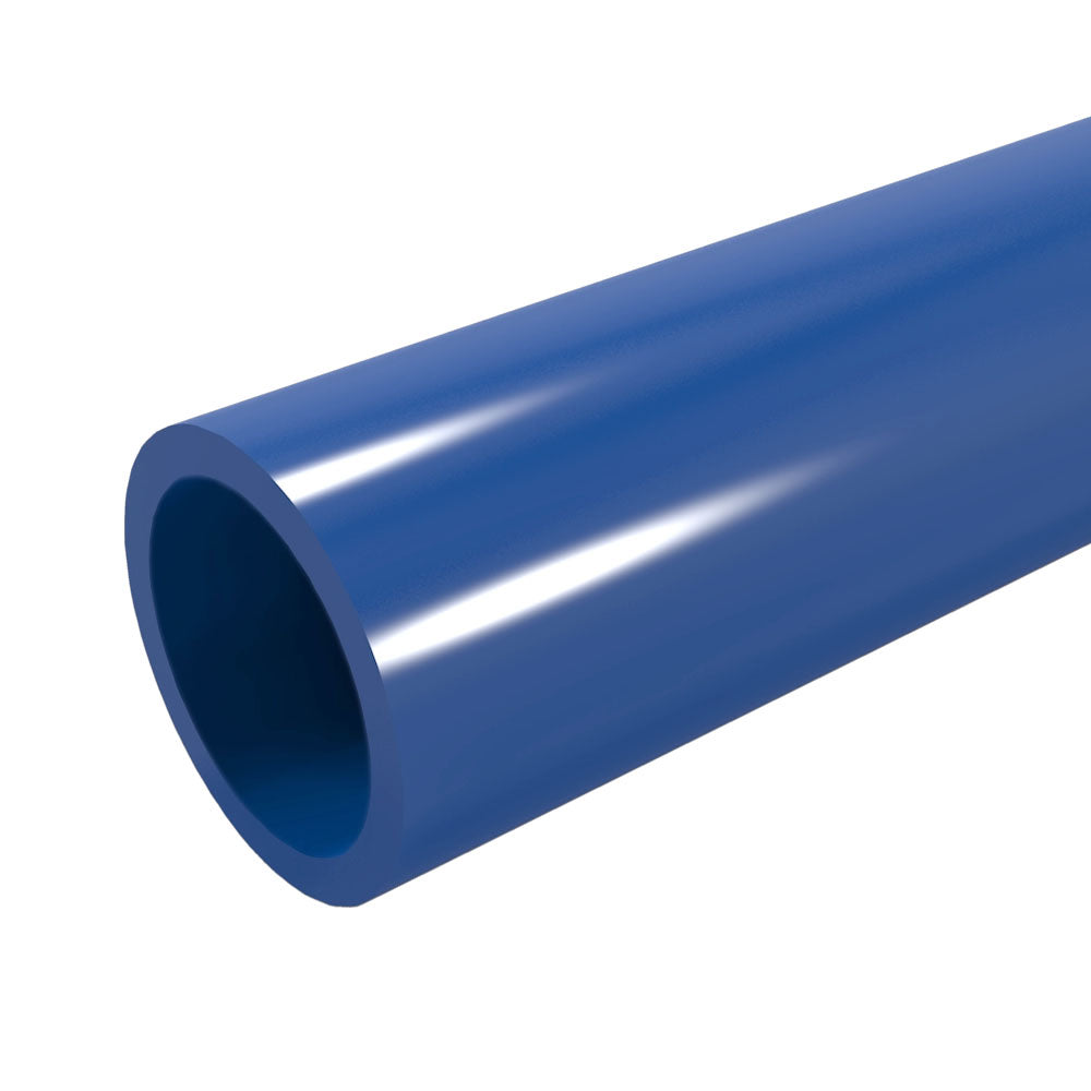 Closeout - 1-1/4" Furniture Grade Pipe Blue PVC Pipe - FORMUFIT