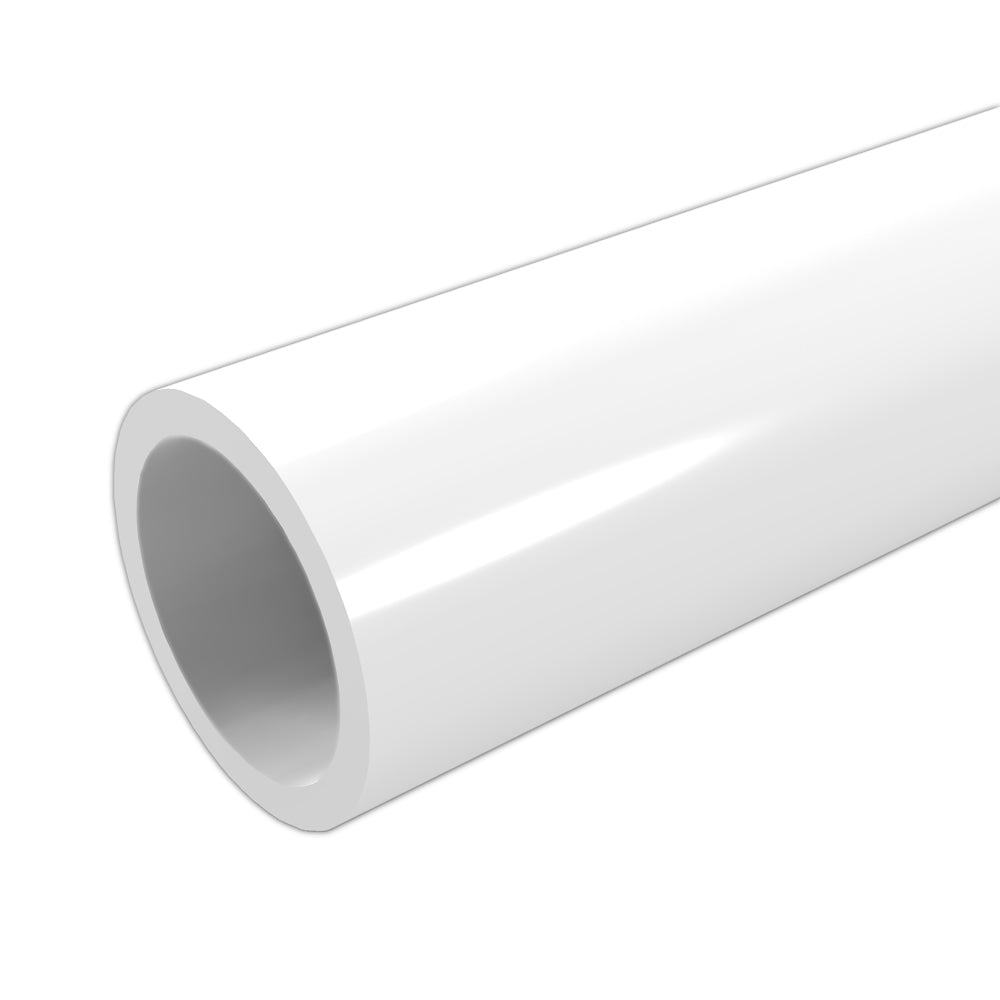 Closeout - 1-1/4" Furniture Grade Pipe White PVC Pipe - FORMUFIT