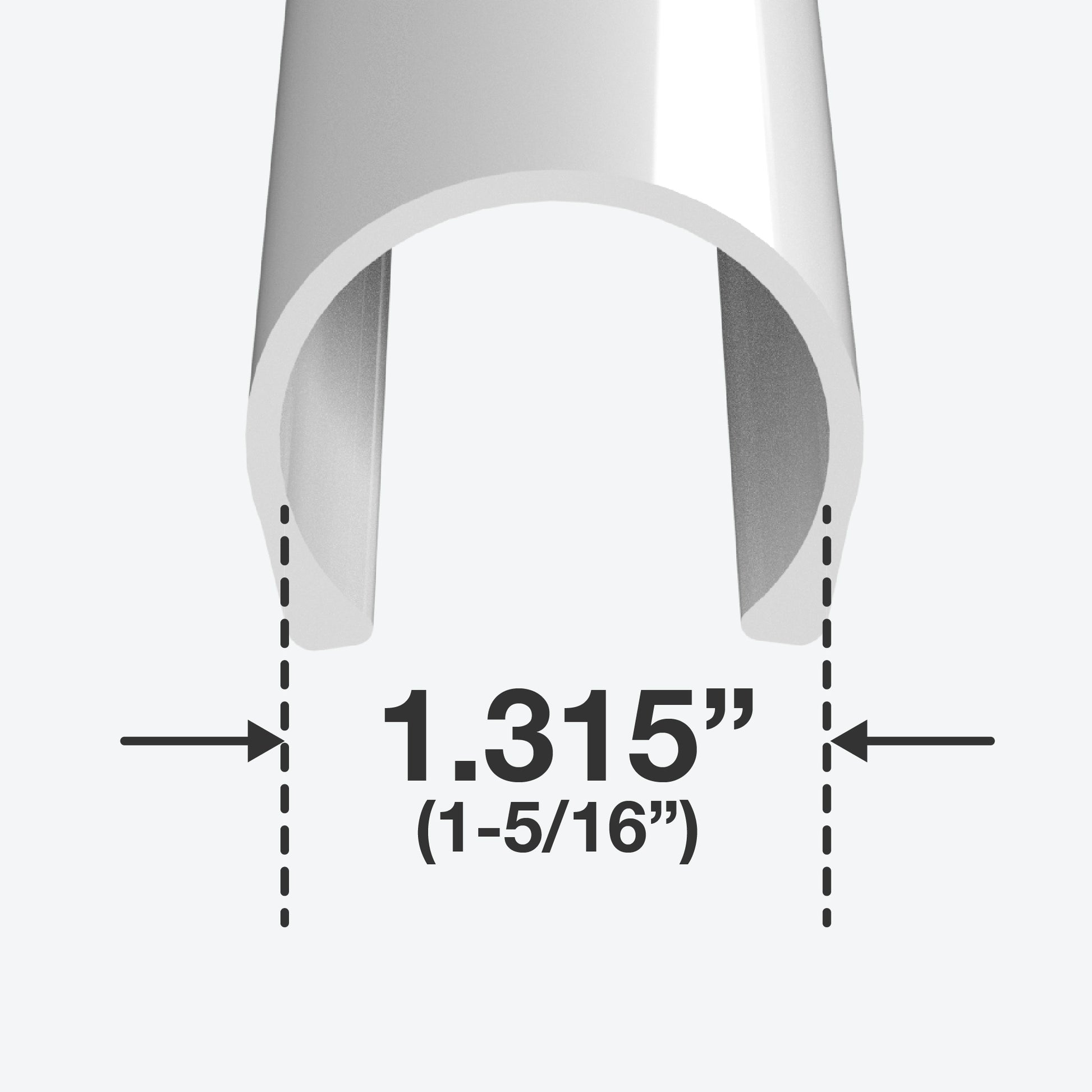 1 in. x 4 in. PipeClamp PVC Material Snap Clamp - White - FORMUFIT