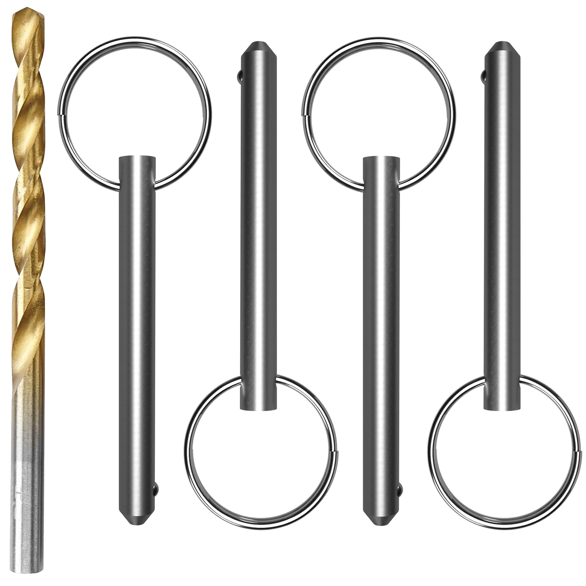 Small Diameter PVC Quick Release Pin (4-Pack) Quick Release Pin (x4) with 13 64" Drill Bit Fastening Accessories - FORMUFIT