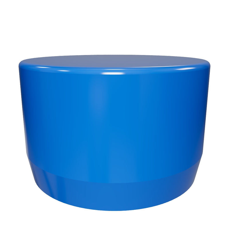Load 3D model into Gallery viewer, 1 in. External Flat PVC End Cap, Furniture Grade - Blue