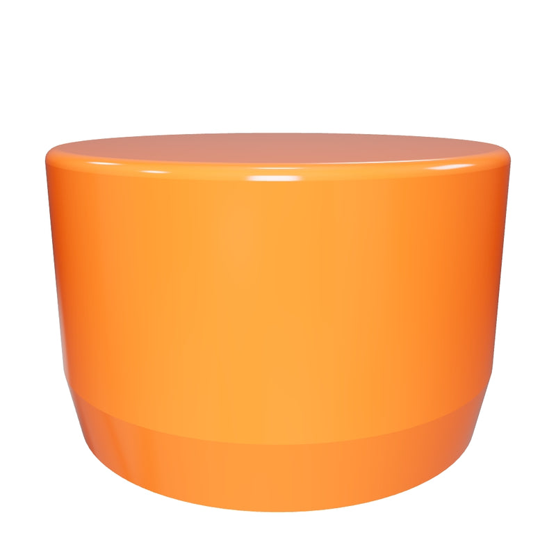 Load 3D model into Gallery viewer, 1 in. External Flat PVC End Cap, Furniture Grade - Orange
