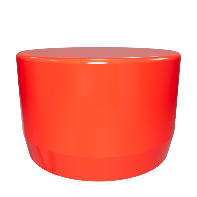 Load 3D model into Gallery viewer, 1 in. External Flat PVC End Cap, Furniture Grade - Red
