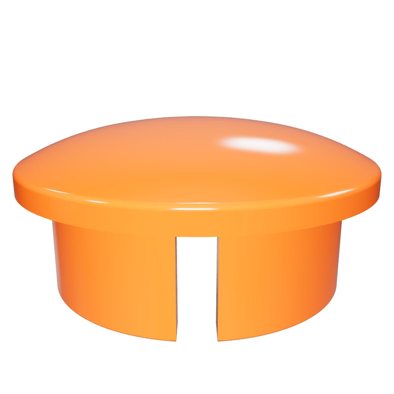 Load 3D model into Gallery viewer, 1 in. Internal PVC Dome Cap, Furniture Grade - Orange
