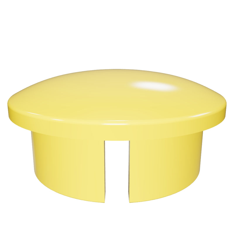 Load 3D model into Gallery viewer, 1 in. Internal PVC Dome Cap, Furniture Grade - Yellow
