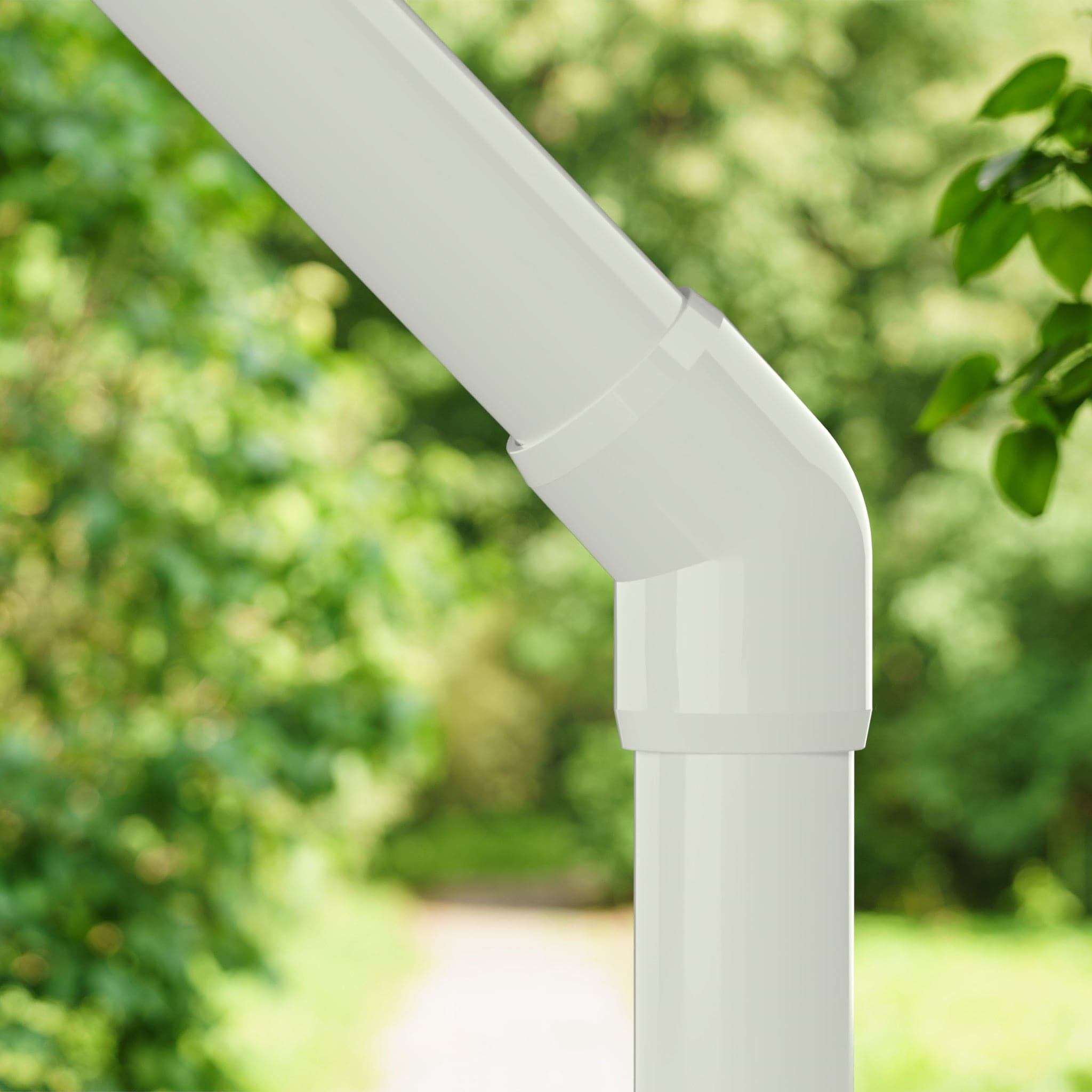 1-1/4 in. 45 Degree PVC Elbow Fitting, Furniture Grade - White 45 Elbow - FORMUFIT