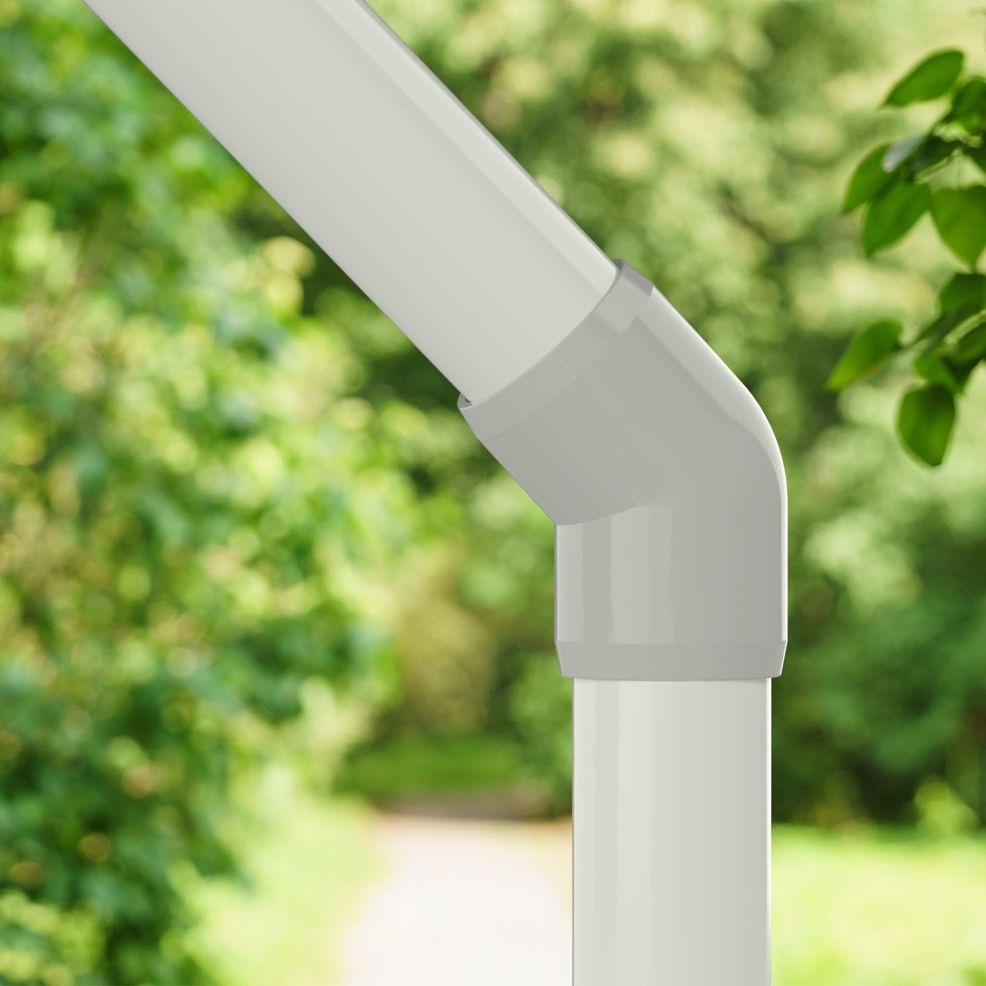 1/2 in. 45 Degree PVC Elbow Fitting, Furniture Grade - Gray 45 Elbow - FORMUFIT