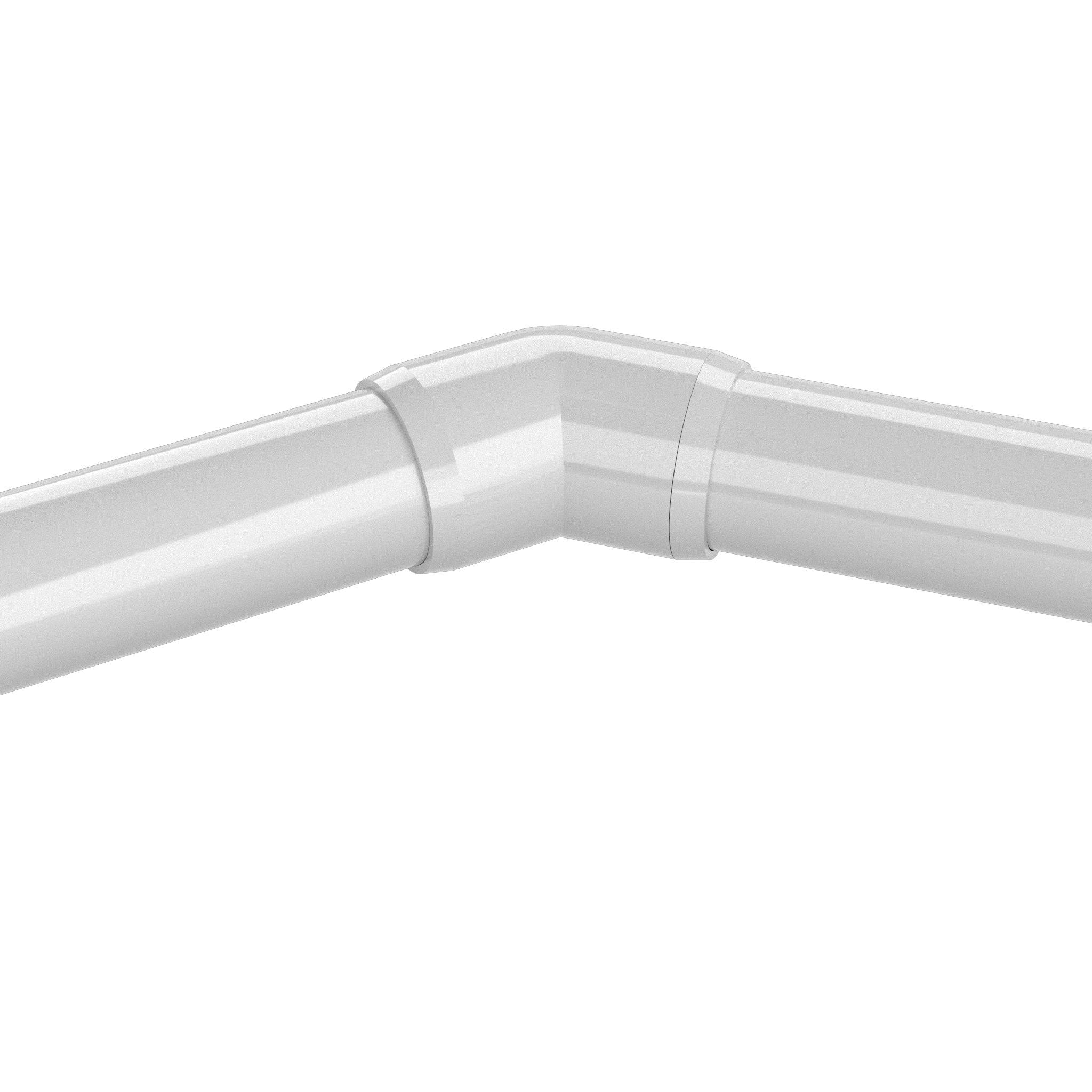 1/2 in. 45 Degree PVC Elbow Fitting, Furniture Grade - Gray 45 Elbow - FORMUFIT