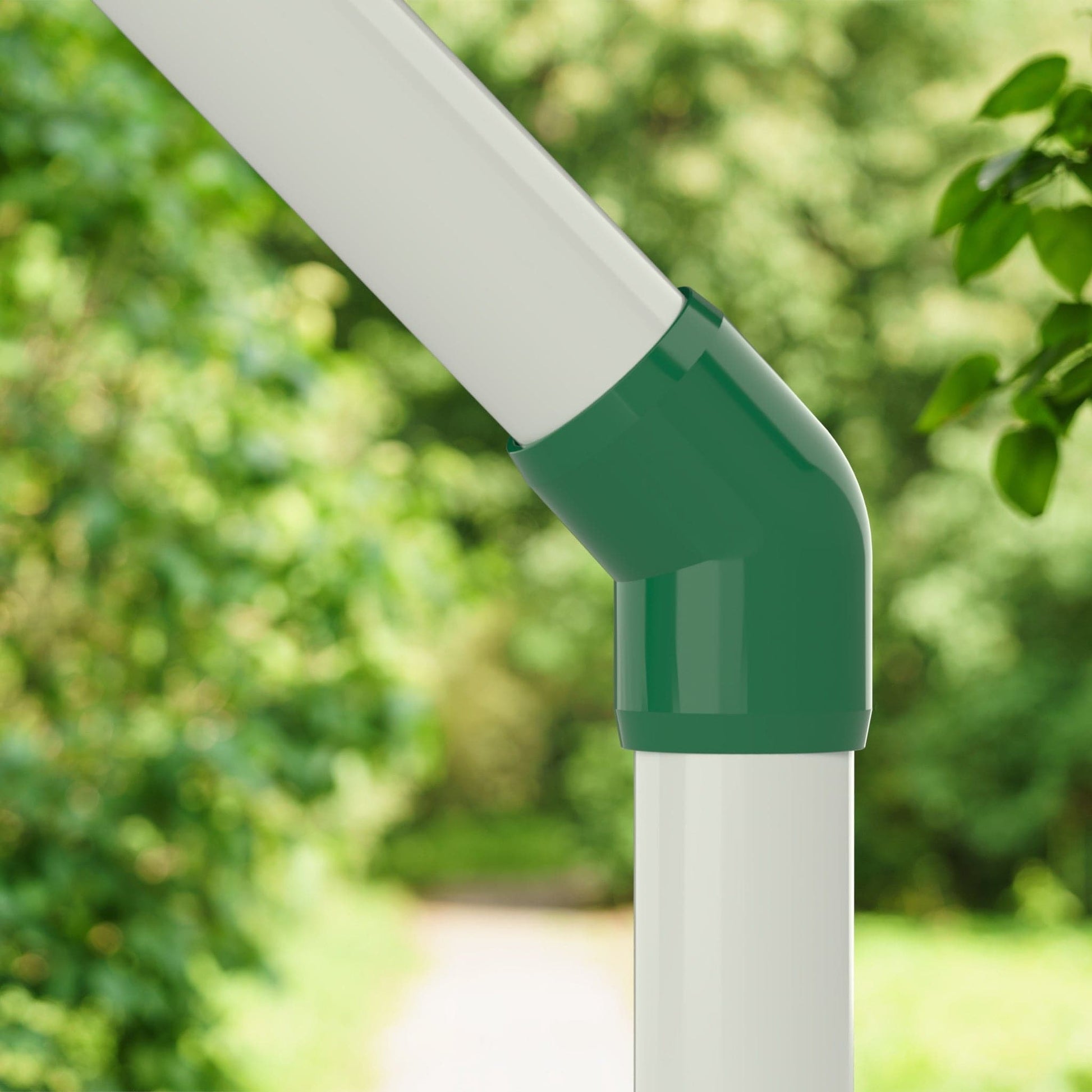 1/2 in. 45 Degree PVC Elbow Fitting, Furniture Grade - Green 45 Elbow - FORMUFIT