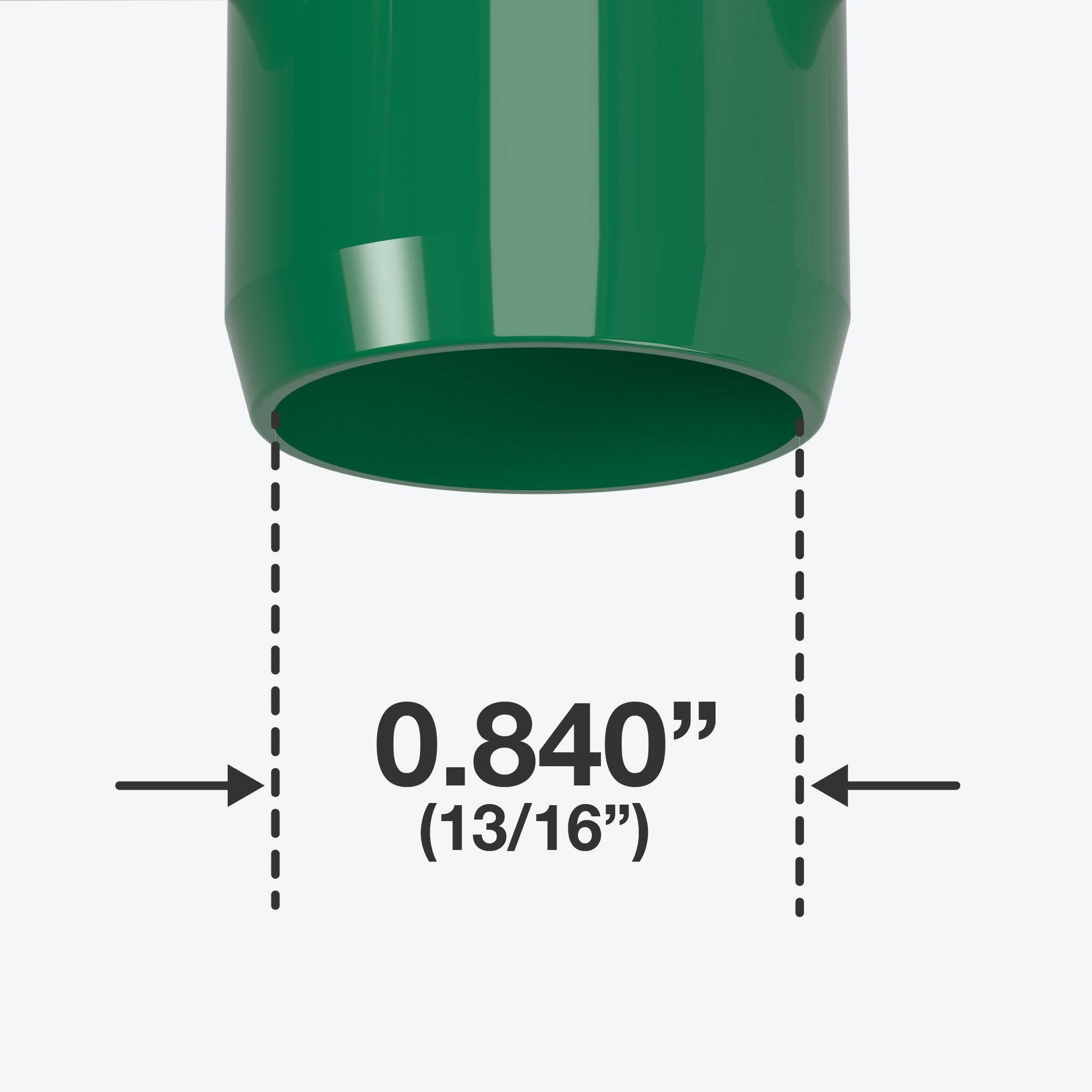 1/2 in. 45 Degree PVC Elbow Fitting, Furniture Grade - Green 45 Elbow - FORMUFIT