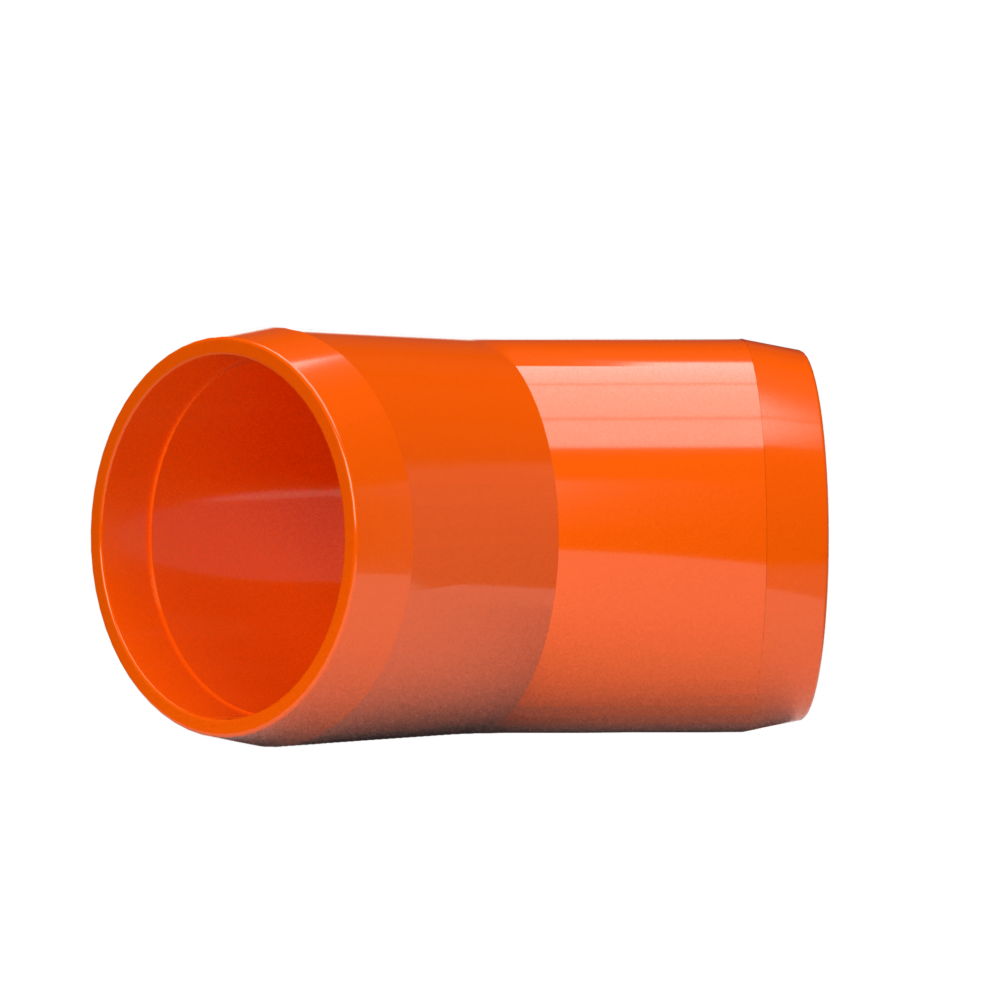 1/2 in. 45 Degree PVC Elbow Fitting, Furniture Grade - Orange 45 Elbow - FORMUFIT