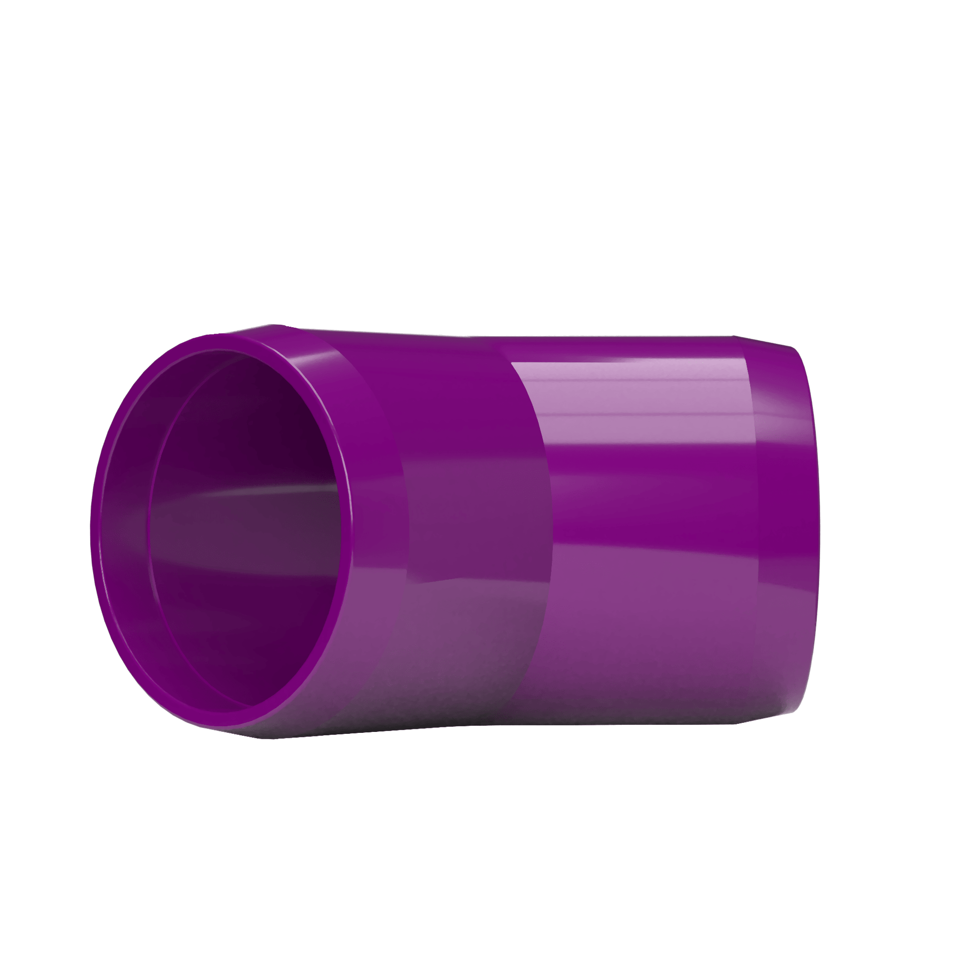 1/2 in. 45 Degree PVC Elbow Fitting, Furniture Grade - Purple 45 Elbow - FORMUFIT