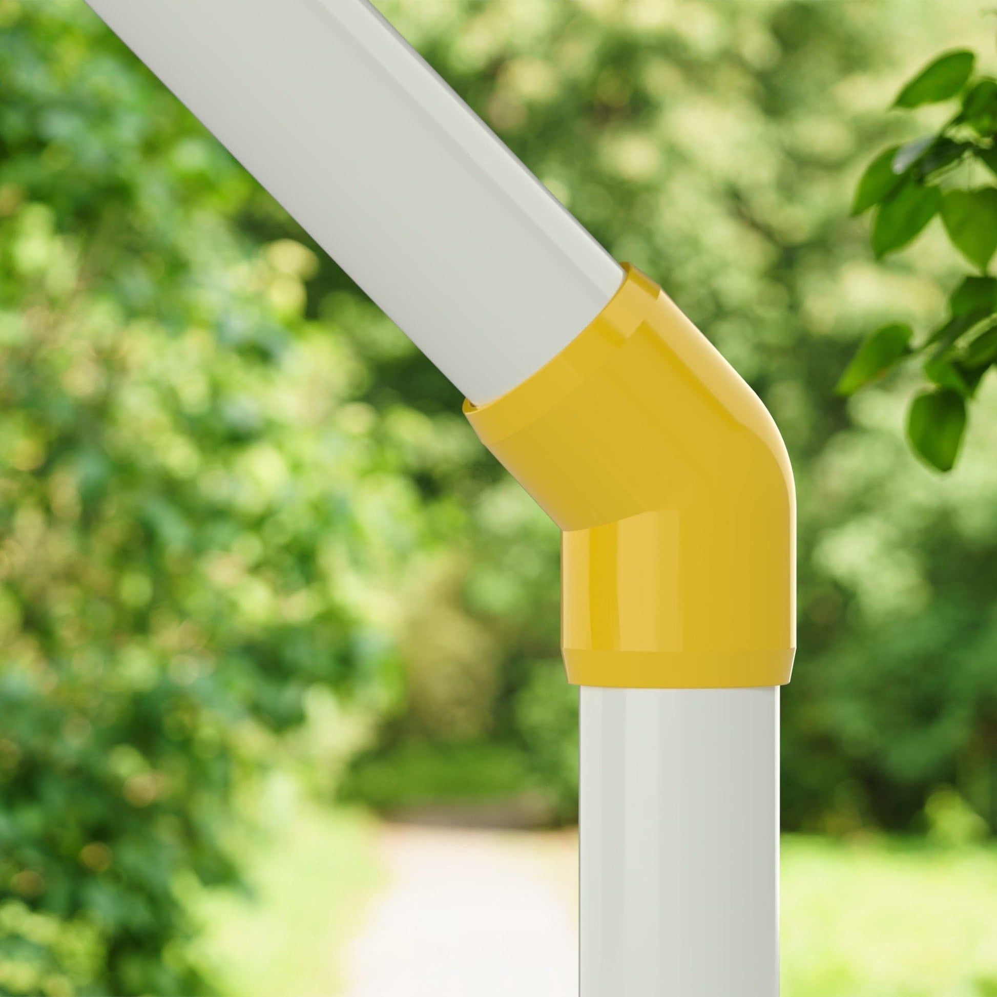 1/2 in. 45 Degree PVC Elbow Fitting, Furniture Grade - Yellow 45 Elbow - FORMUFIT