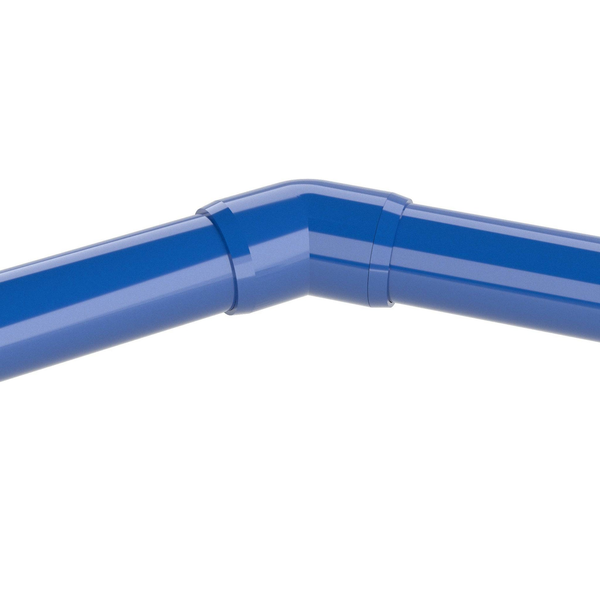 1 in. 45 Degree PVC Elbow Fitting, Furniture Grade - Blue 45 Elbow - FORMUFIT
