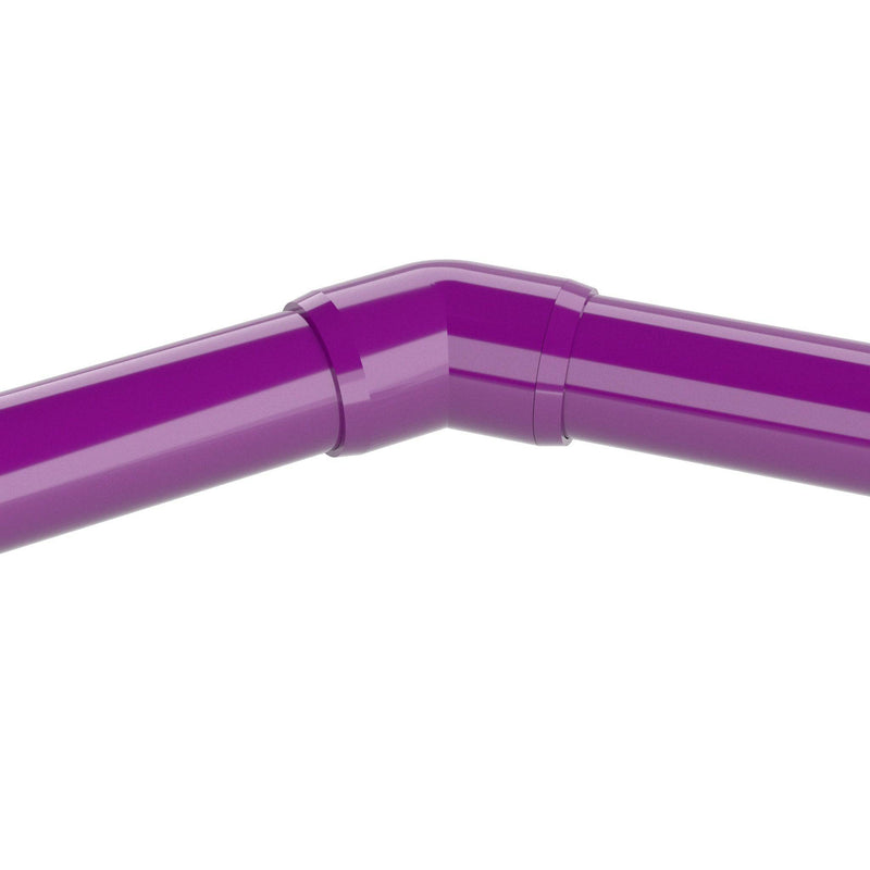 Load image into Gallery viewer, 1 in. 45 Degree Furniture Grade PVC Elbow Fitting - Purple - FORMUFIT
