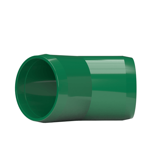 3/4 in. 45 Degree Furniture Grade PVC Elbow Fitting - Green - FORMUFIT