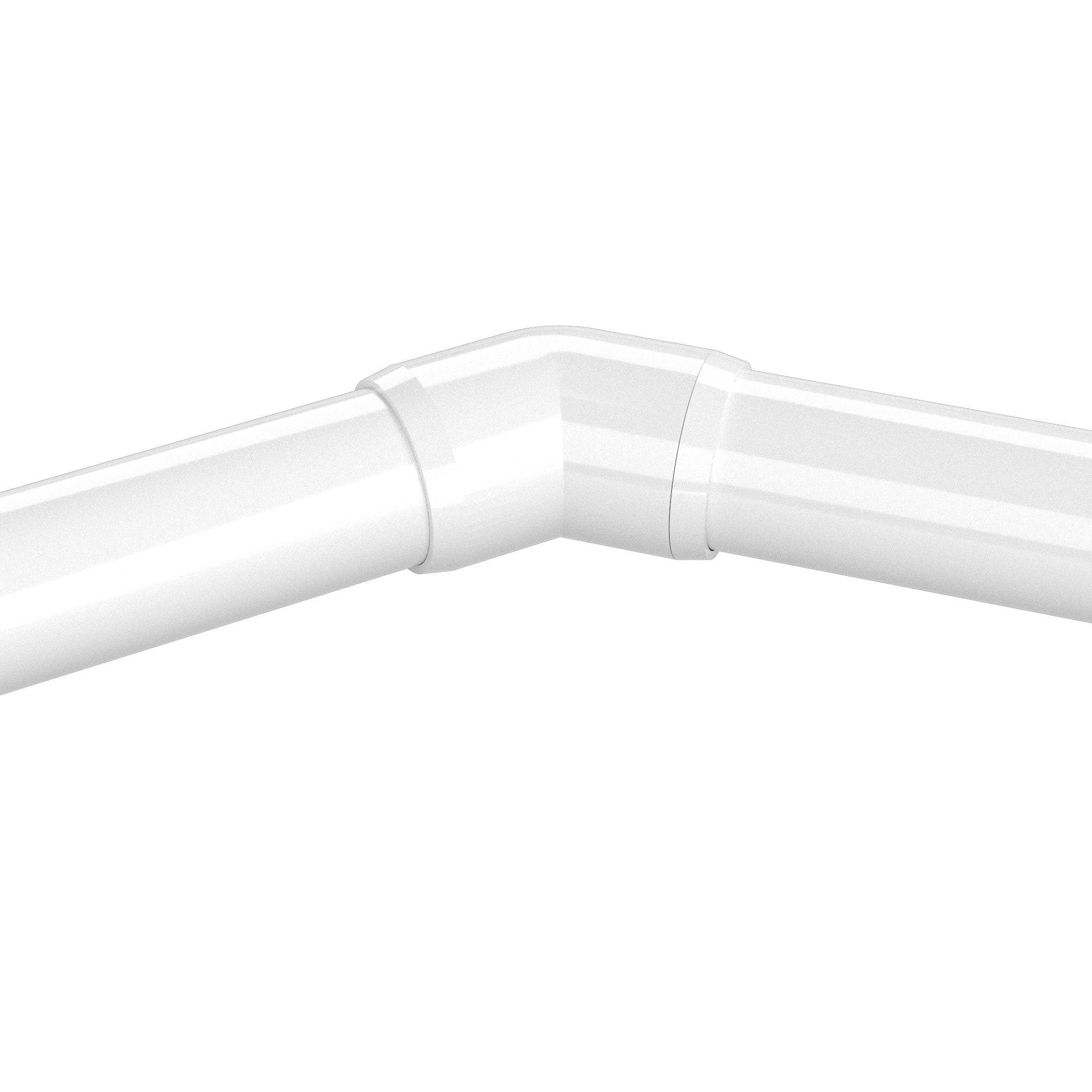 1/2 in. 45 Degree PVC Elbow Fitting, Furniture Grade - White 45 Fitting - FORMUFIT