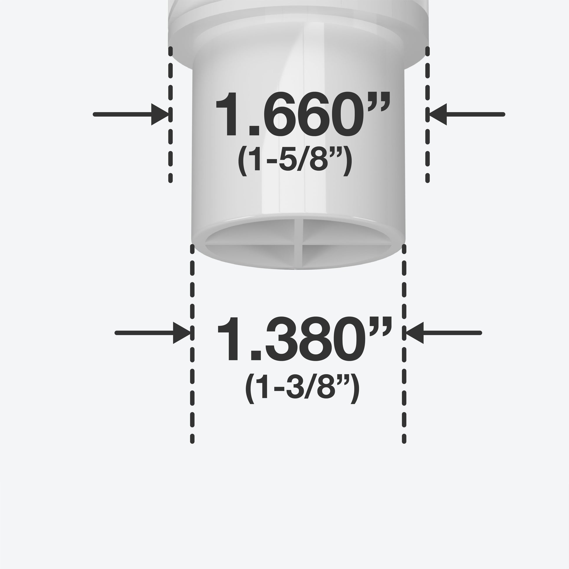 1-1/4" Internal 2-Way Adjustable PVC Elbow Adjustable Fitting - FORMUFIT