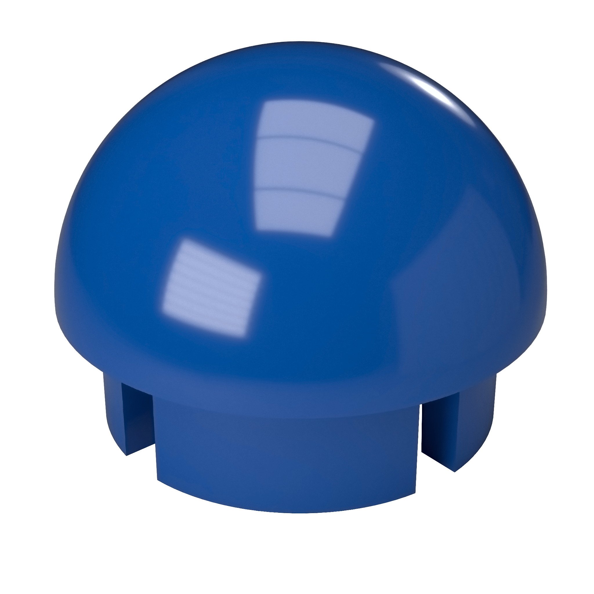 1-1/4 in. Internal Ball PVC Cap, Furniture Grade - Blue Ball End Cap - FORMUFIT