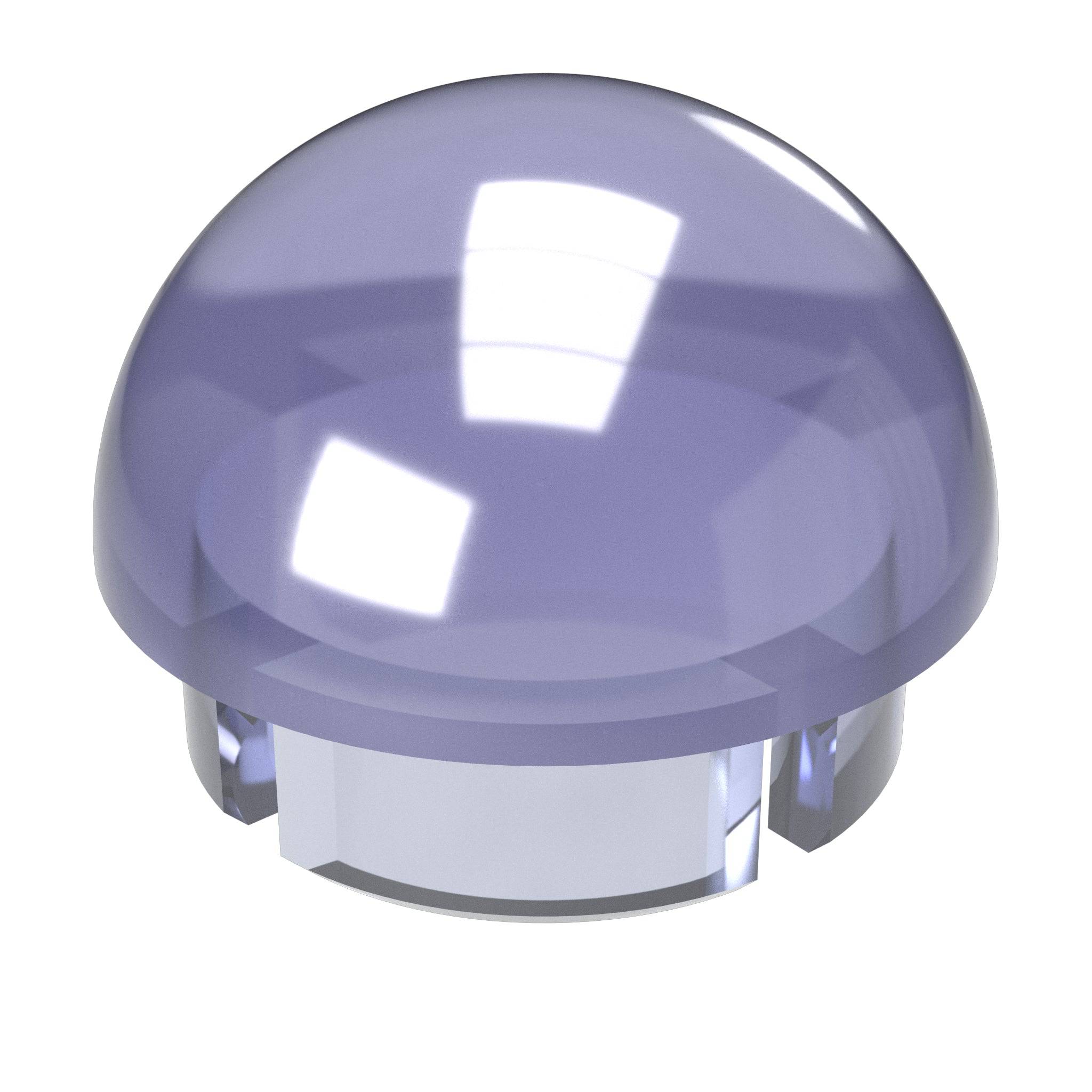1-1/4 in. Internal Ball PVC Cap, Furniture Grade - Clear Ball End Cap - FORMUFIT