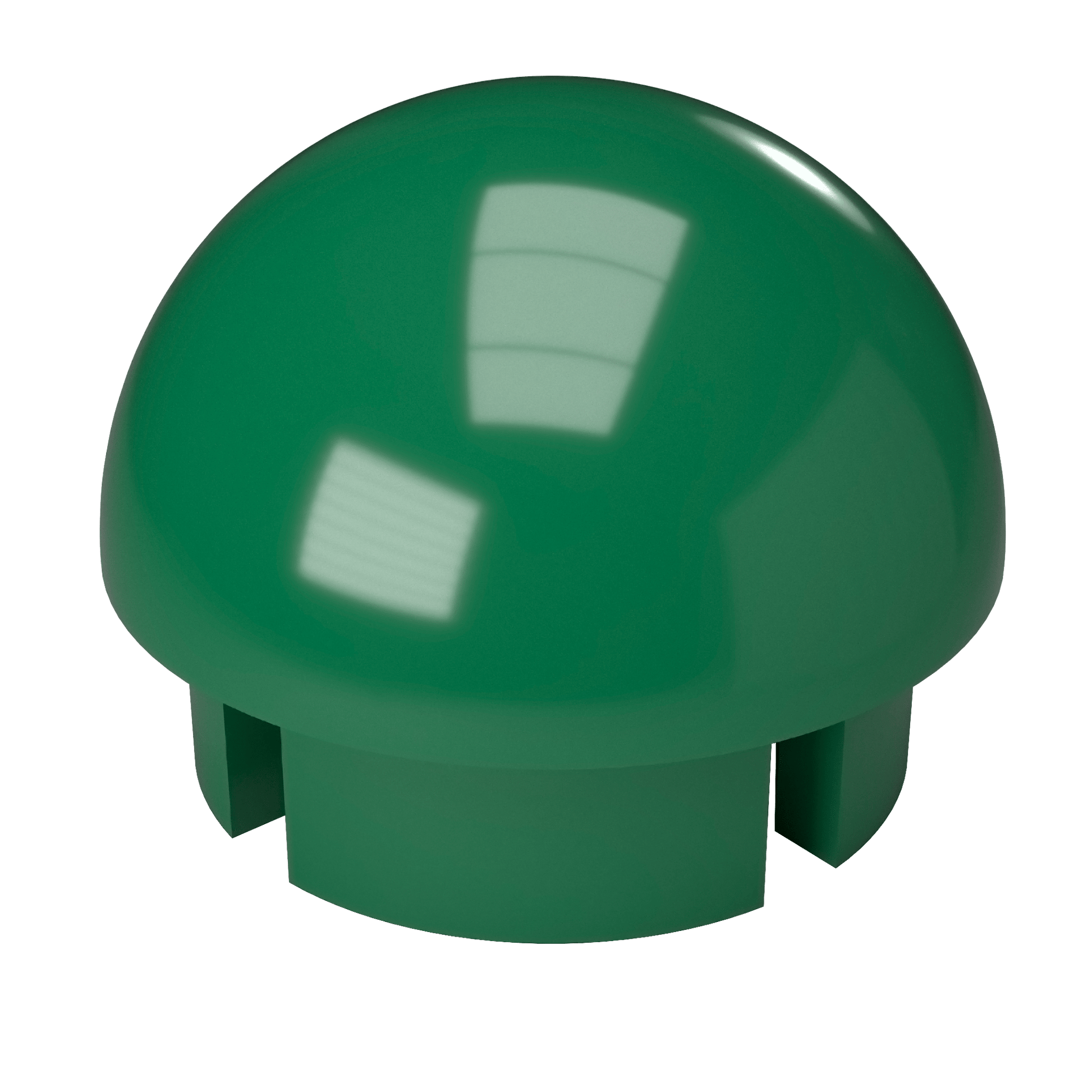 1-1/4 in. Internal Ball PVC Cap, Furniture Grade - Green Ball End Cap - FORMUFIT