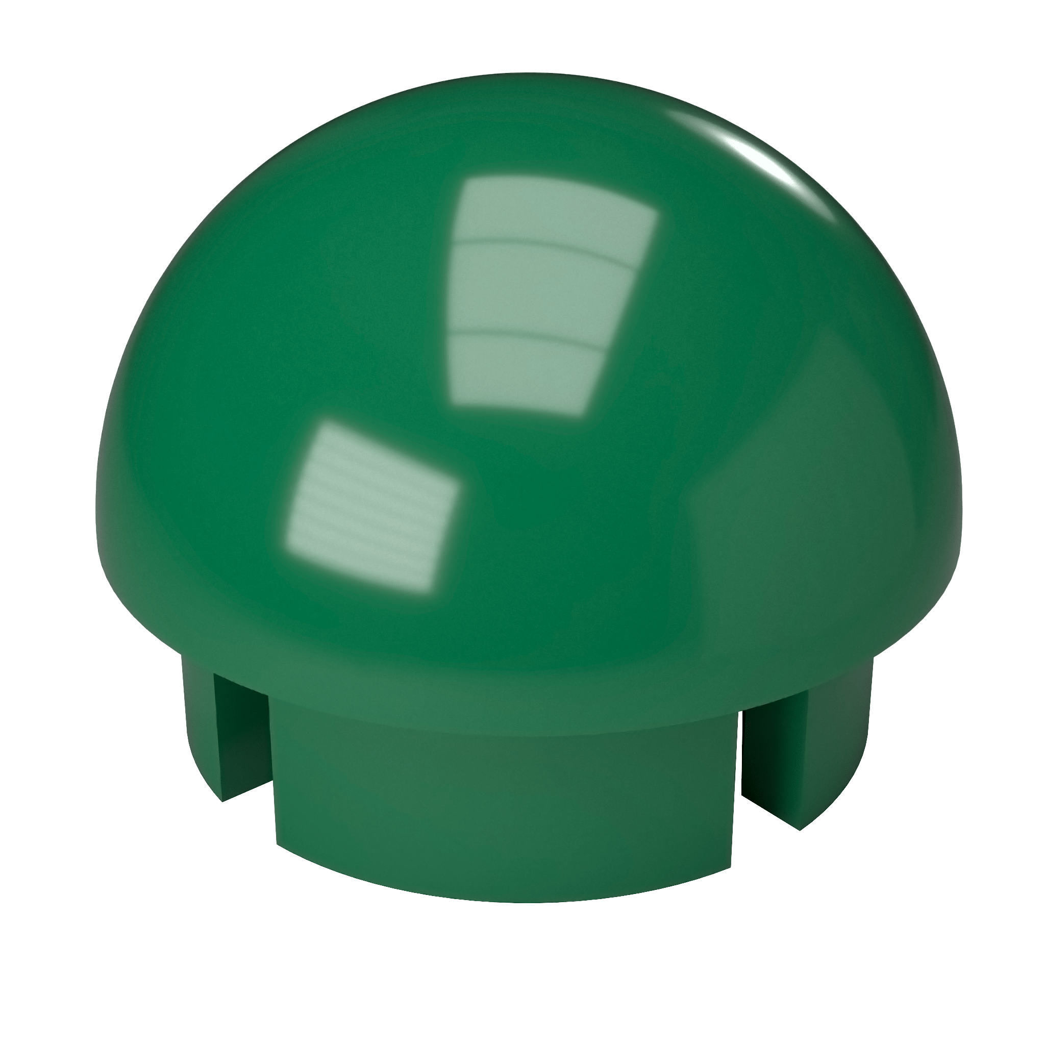 1-1/4 in. Internal Ball PVC Cap, Furniture Grade - Green Ball End Cap - FORMUFIT