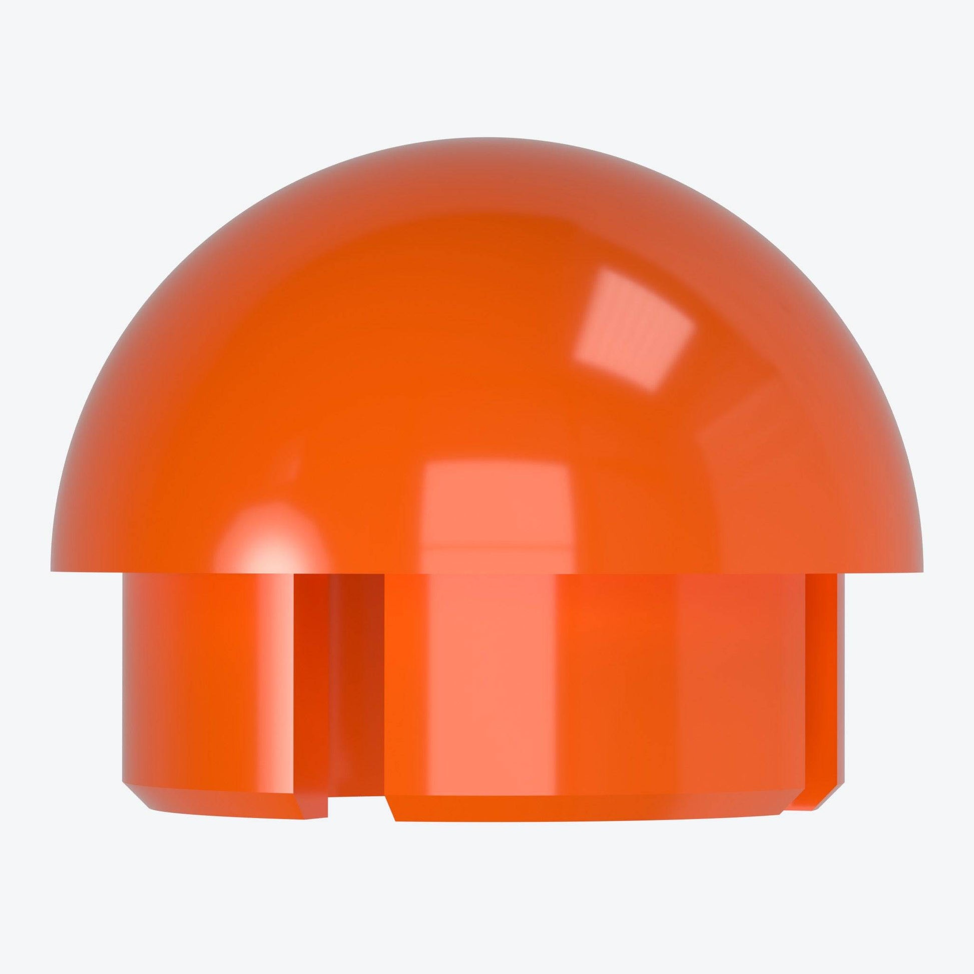 1-1/4 in. Internal Ball PVC Cap, Furniture Grade - Orange Ball End Cap - FORMUFIT