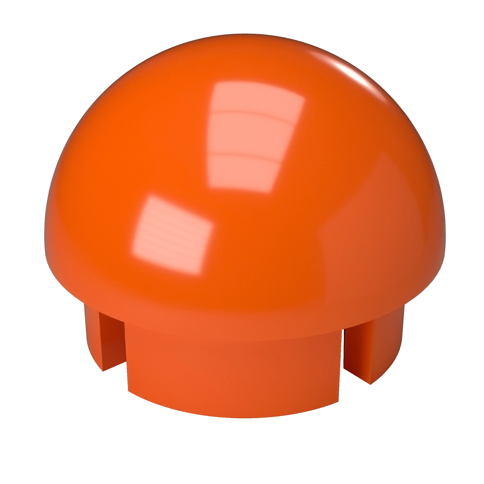 1-1/4 in. Internal Ball PVC Cap, Furniture Grade - Orange Ball End Cap - FORMUFIT