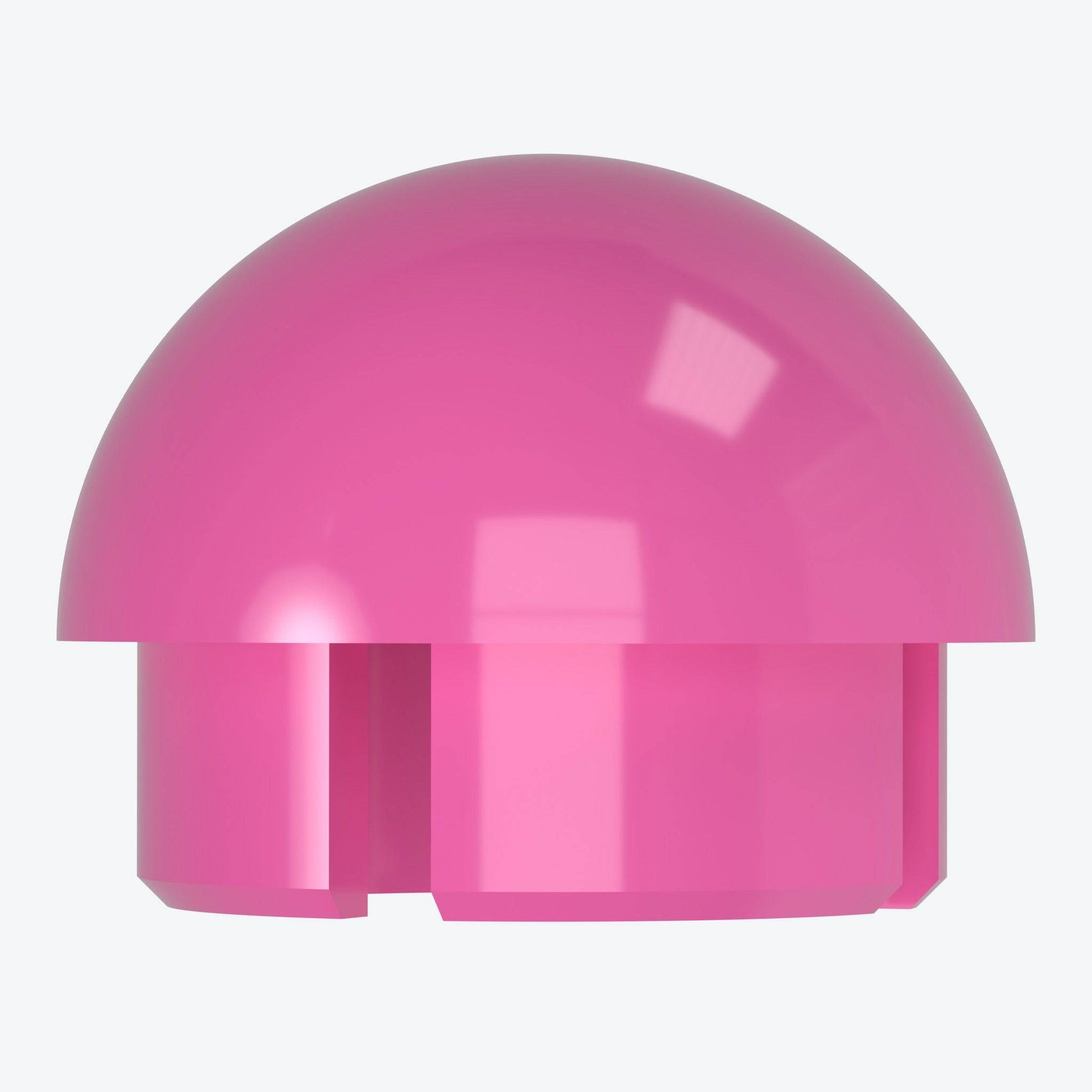 1-1/4 in. Internal Ball PVC Cap, Furniture Grade - Pink Ball End Cap - FORMUFIT