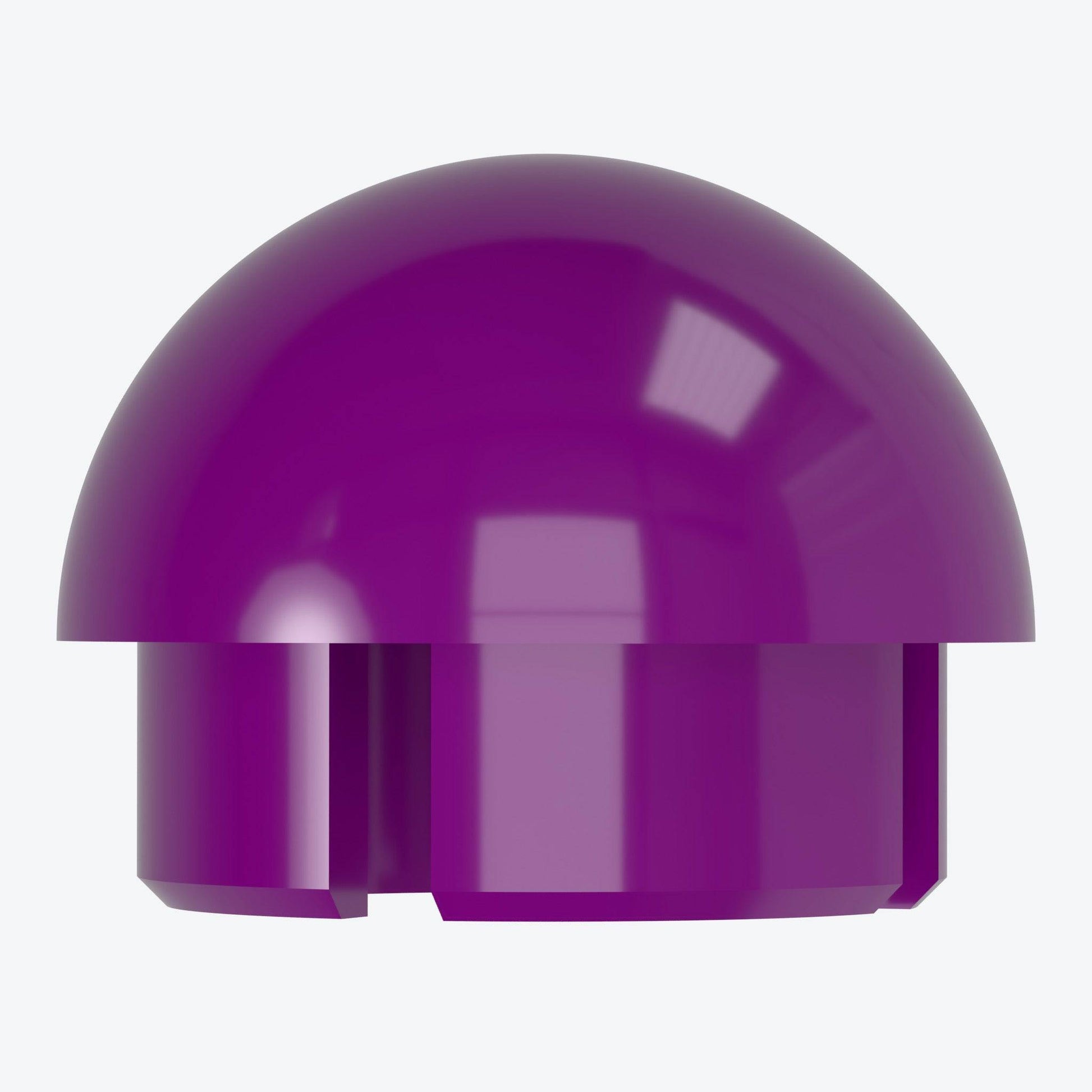 1-1/4 in. Internal Ball PVC Cap, Furniture Grade - Purple Ball End Cap - FORMUFIT