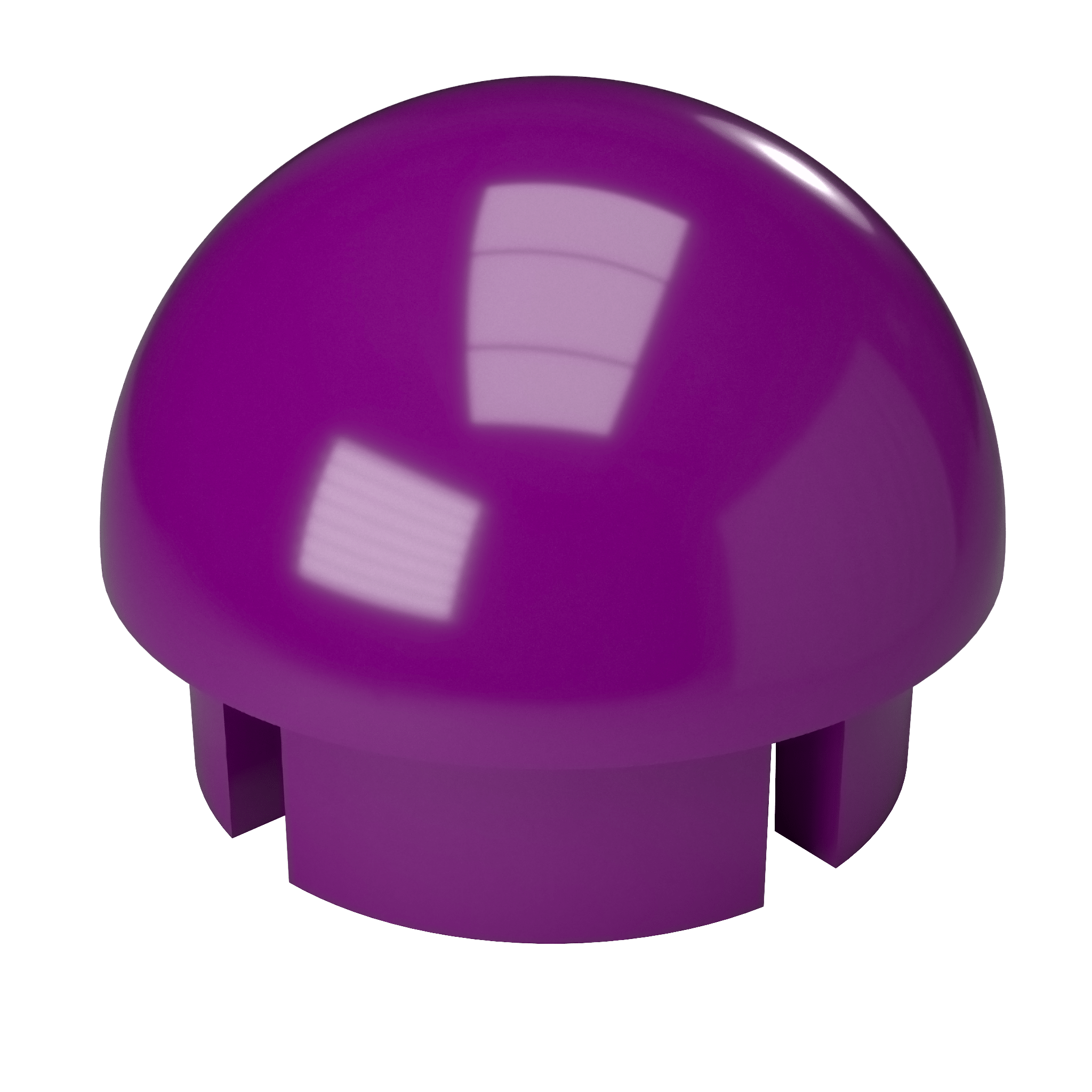 1-1/4 in. Internal Ball PVC Cap, Furniture Grade - Purple Ball End Cap - FORMUFIT
