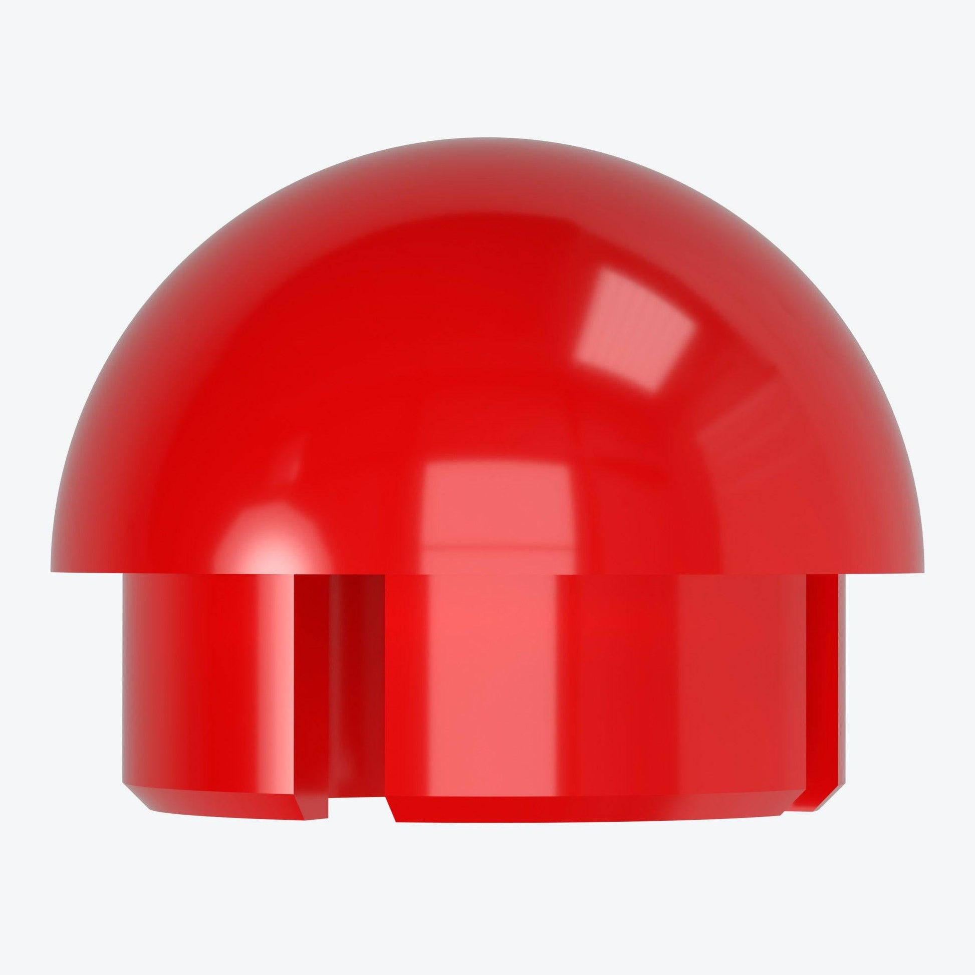1-1/4 in. Internal Ball PVC Cap, Furniture Grade - Red Ball End Cap - FORMUFIT