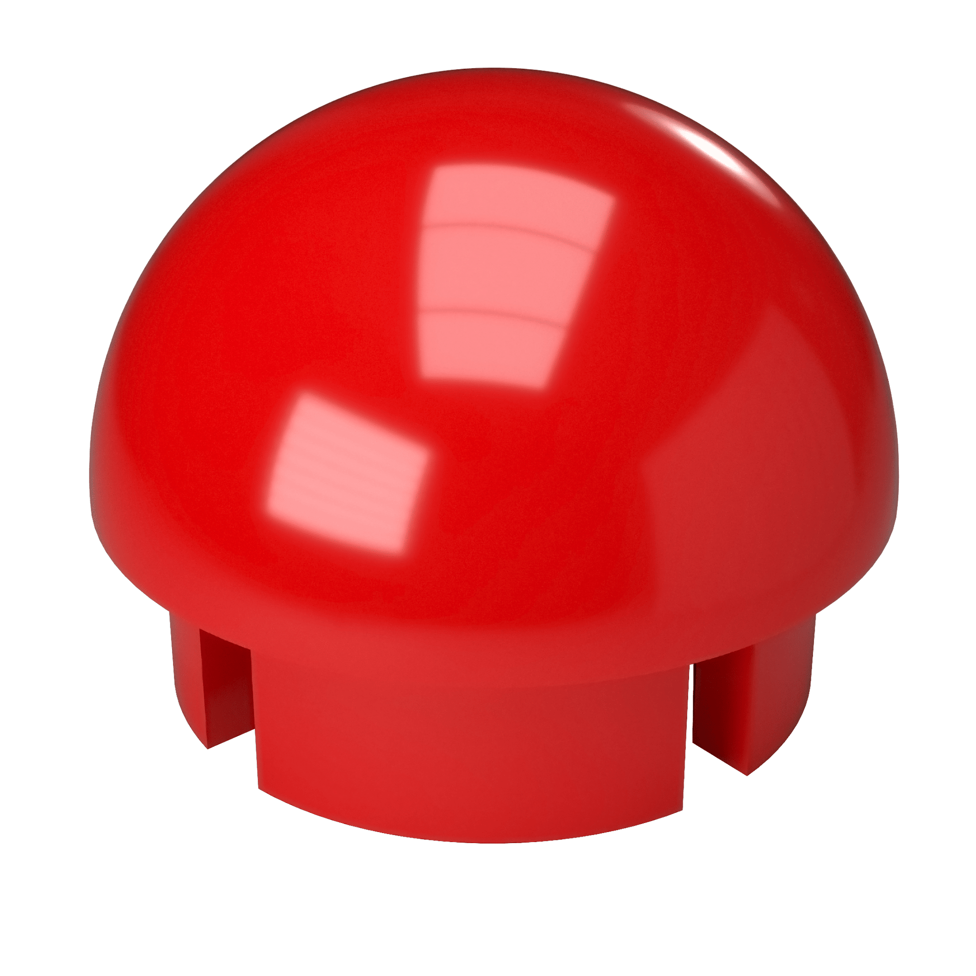 1-1/4 in. Internal Ball PVC Cap, Furniture Grade - Red Ball End Cap - FORMUFIT