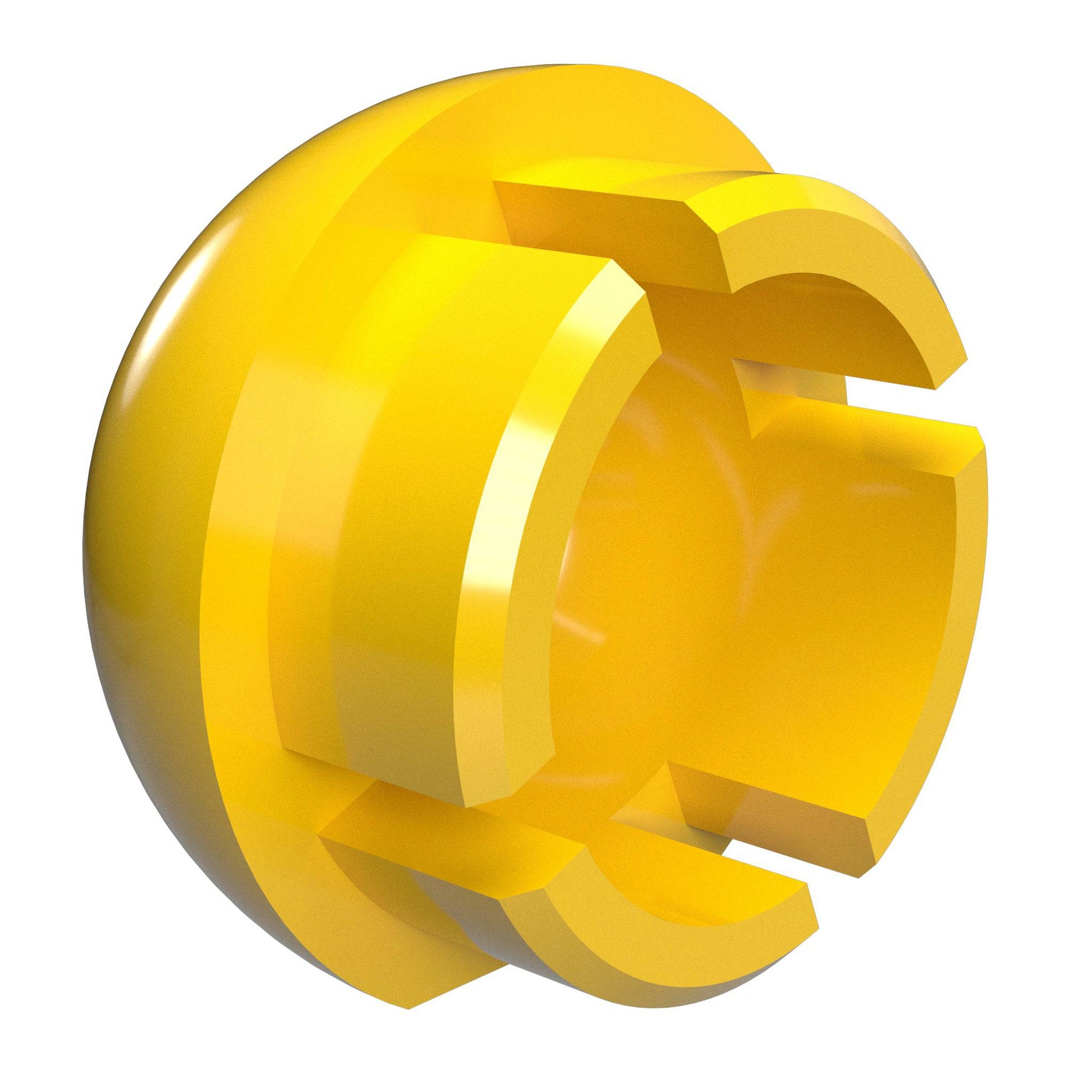 1-1/4 in. Internal Ball PVC Cap, Furniture Grade - Yellow Ball End Cap - FORMUFIT