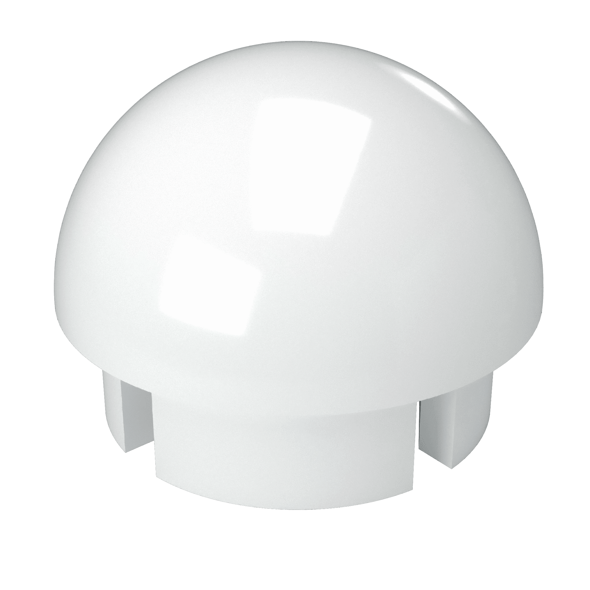 1-1/4 in. Internal Ball PVC Cap, Furniture Grade - White Default Title Ball End Cap - FORMUFIT
